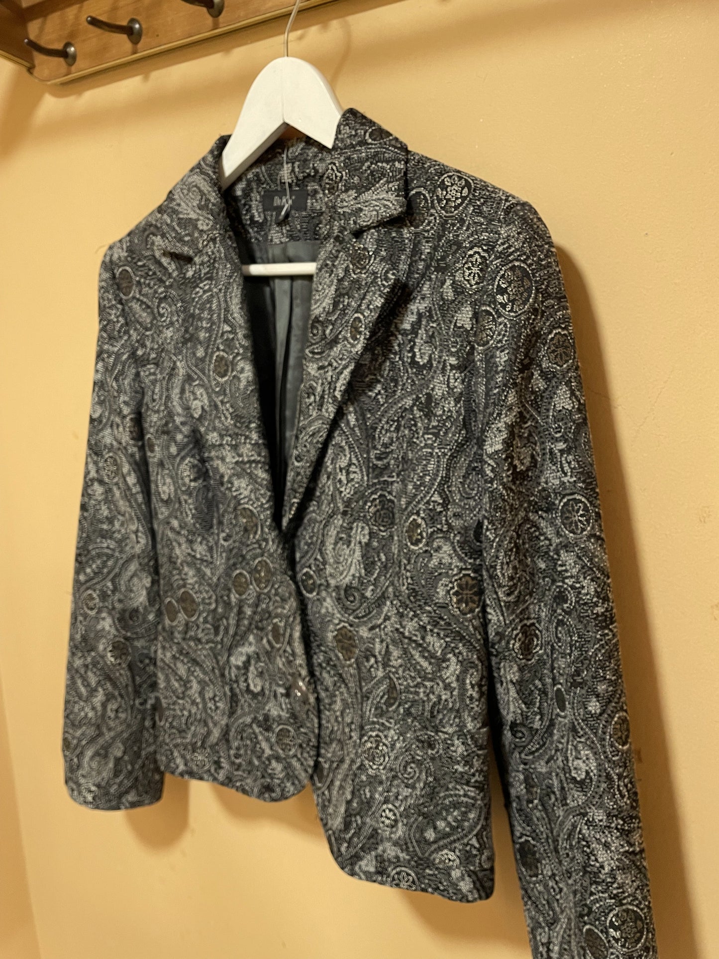 Vintage Γυναικείο Σακάκι DIKA σε Γκρι - Ασημί χρώμα (Small)