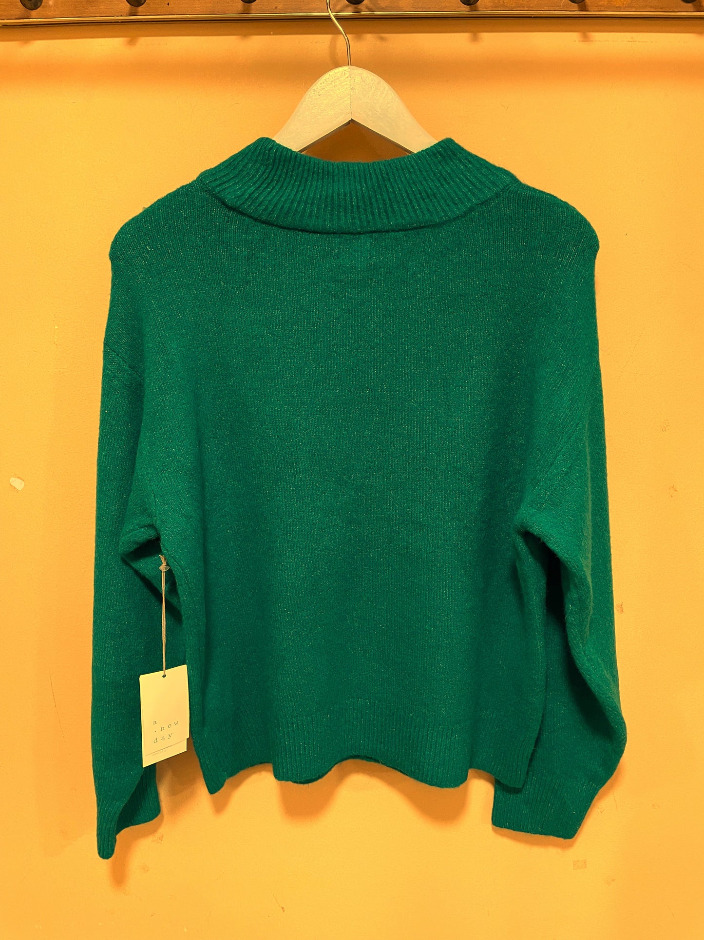 Stock, Γυναικεία Πλεκτή Μπλούζα/ Πουλόβερ A NEW DAY σε πράσινο χρώμα (Άνετο Medium)