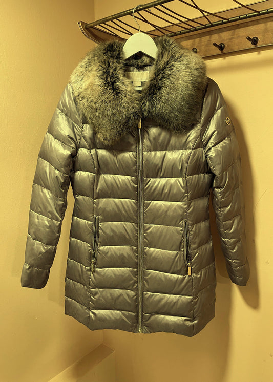 Γυναικείο Μπουφάν MICHAEL KORS σε Χακί χρώμα του Πάγου (Small)