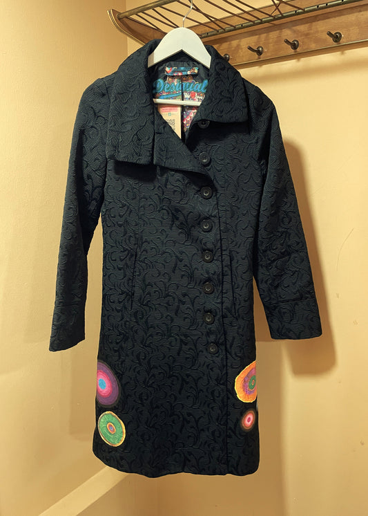 Γυναικείο Παλτό DESIGUAL σε Μαύρο χρώμα