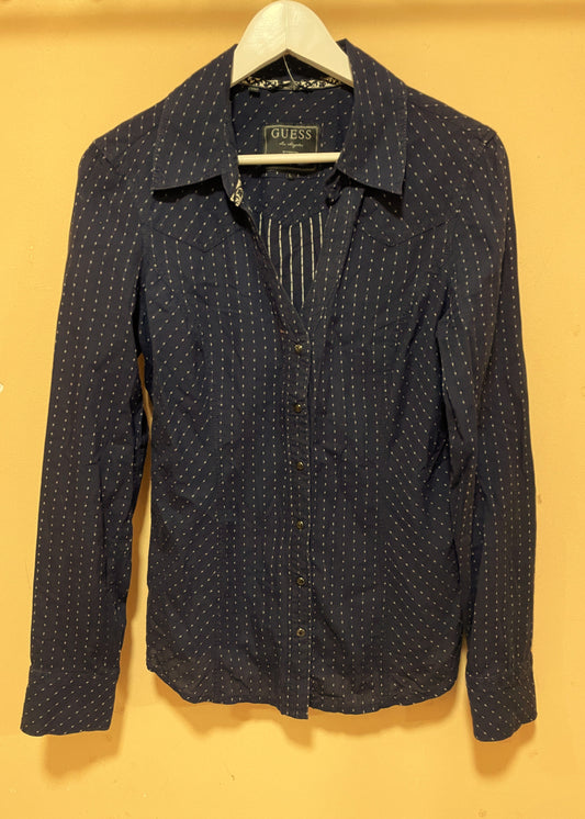 Γυναικείο Πουκάμισο GUESS σε Σκούρο Μπλε χρώμα (Small)