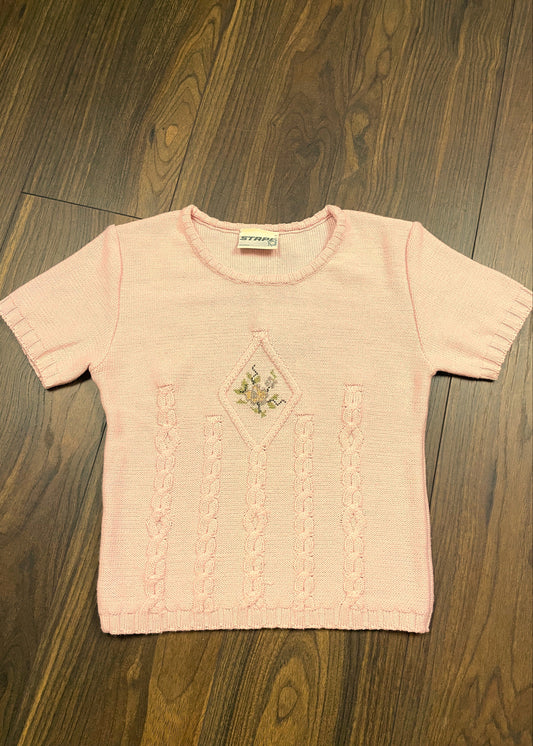 Vintage, Γυναικεία Πλεκτή Μπλούζα STAPF Austria σε Παλ Ροζ Χρώμα (Small)