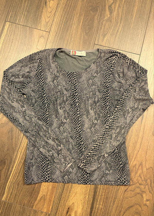 Vintage Γυναικεία Πλεκτή Μπλούζα SIDENDA σε Μωβ - Σάπιο Μήλο