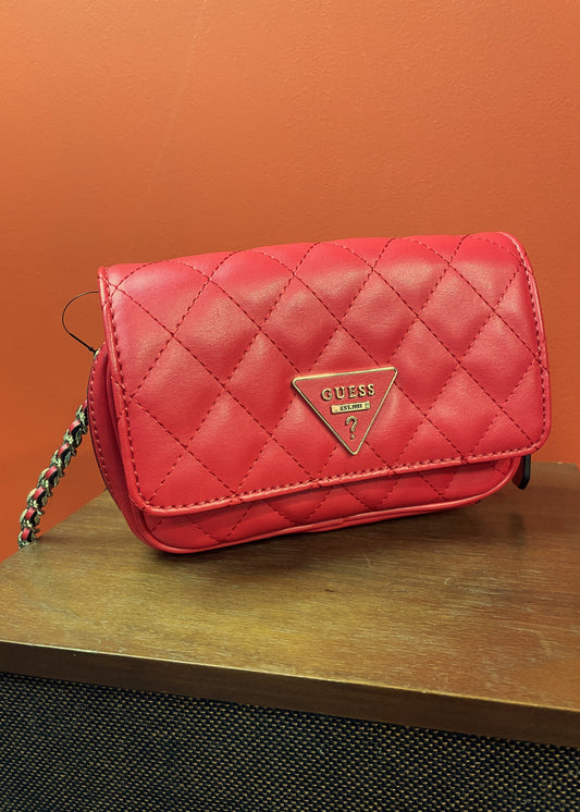 Καπιτονέ Τσαντάκι Μέσης / Ώμου / Χειρός GUESS σε Κόκκινο χρώμα