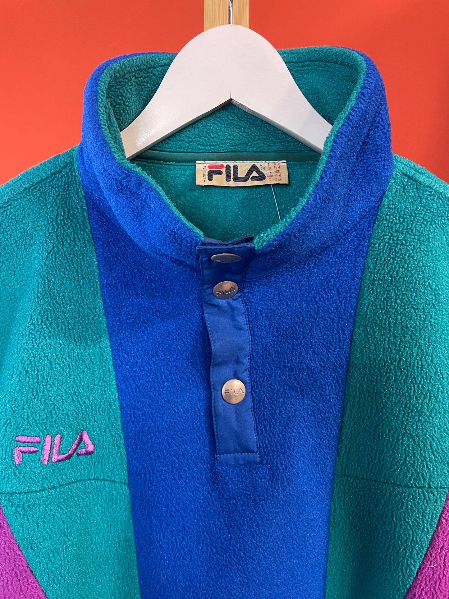 Vintage, Unisex, Φλις Μπλούζα FILA σε Παστέλ χρώματα (XL)