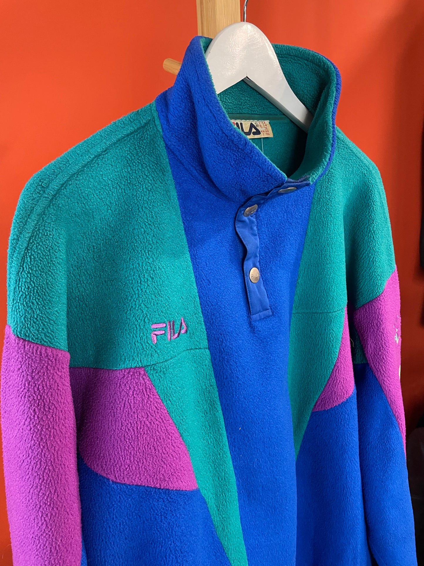 Vintage, Unisex, Φλις Μπλούζα FILA σε Παστέλ χρώματα (XL)