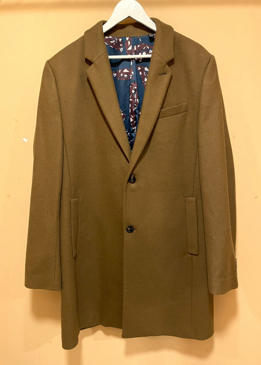 Μάλλινο, Ανδρικό Παλτό TED BAKER σε Καφέ χρώμα (Large)