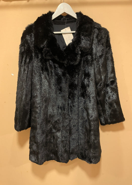 Vintage, Stock Οικολογική Γούνα σε Μαύρο χρώμα (Small)