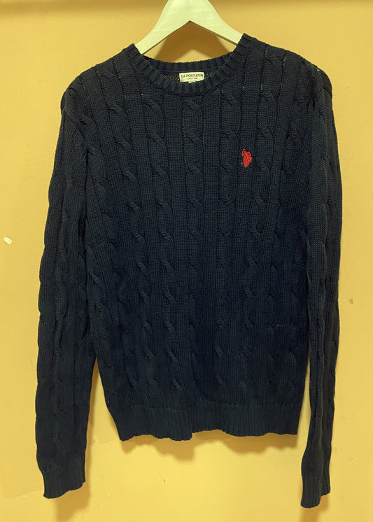 Ανδρική Πλεκτή Μπλούζα / Πουλόβερ U.S. POLO ASSN σε Σκούρο Μπλε
