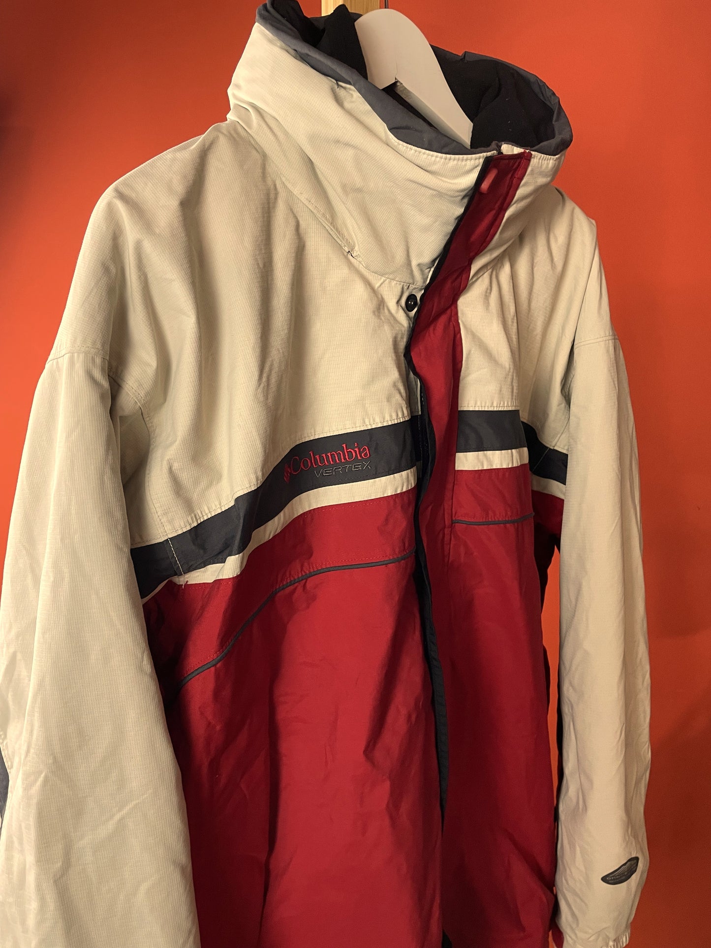 Ανδρικό, Sport Μπουφάν με Αποσπώμενη Φλις Ζακέτα COLUMBIA VERTEX σε Εκρού / Κόκκινο Χρώμα (Άνετο XL)