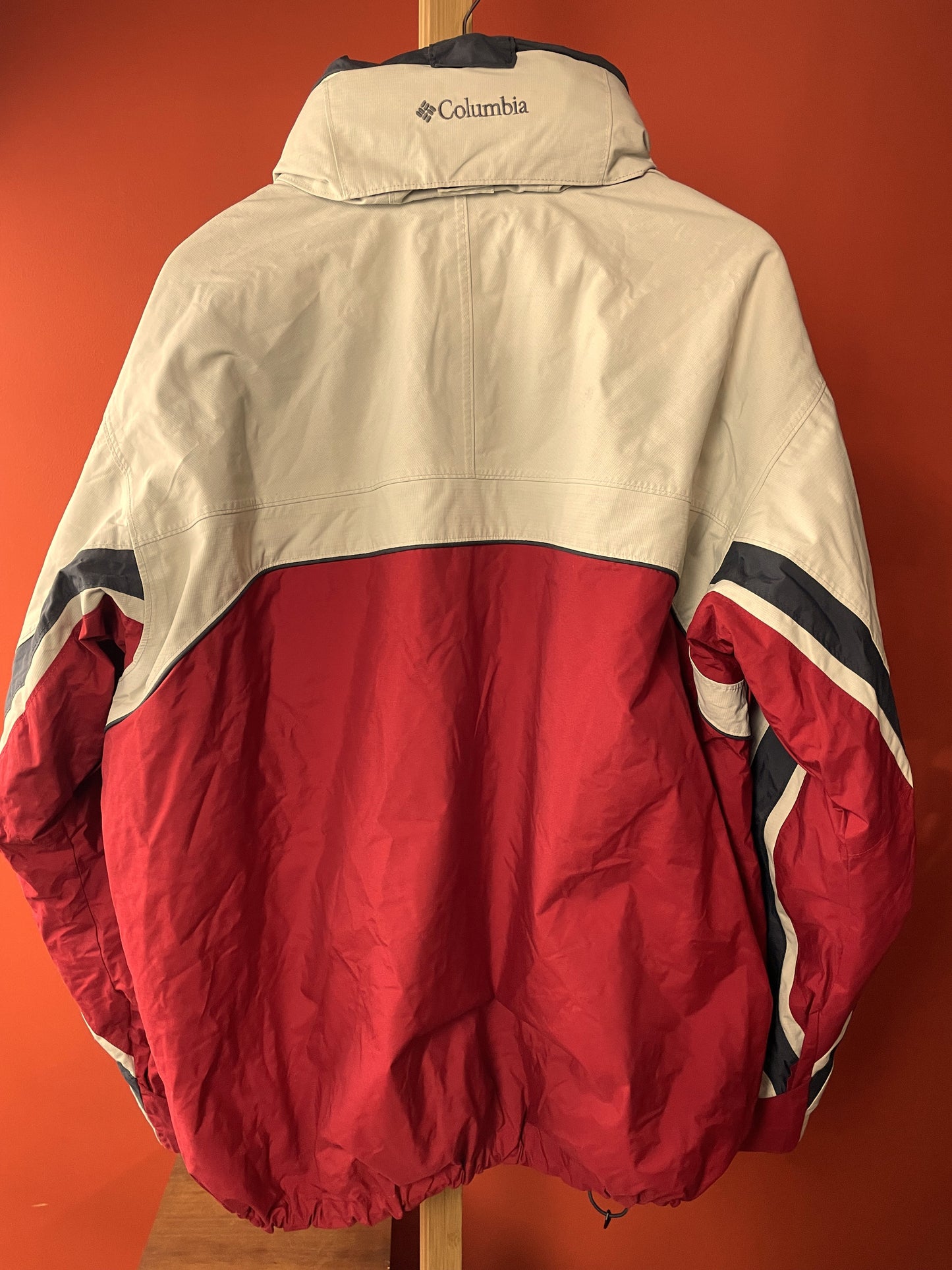Ανδρικό, Sport Μπουφάν με Αποσπώμενη Φλις Ζακέτα COLUMBIA VERTEX σε Εκρού / Κόκκινο Χρώμα (Άνετο XL)