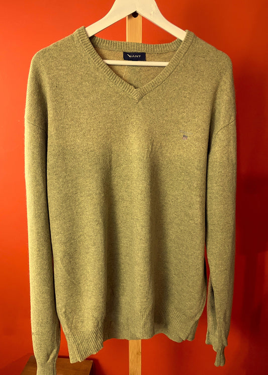 Μάλλινη, Ανδρική Μπλούζα / Πουλόβερ GANT σε Πράσινο ανοιχτό χρώμα