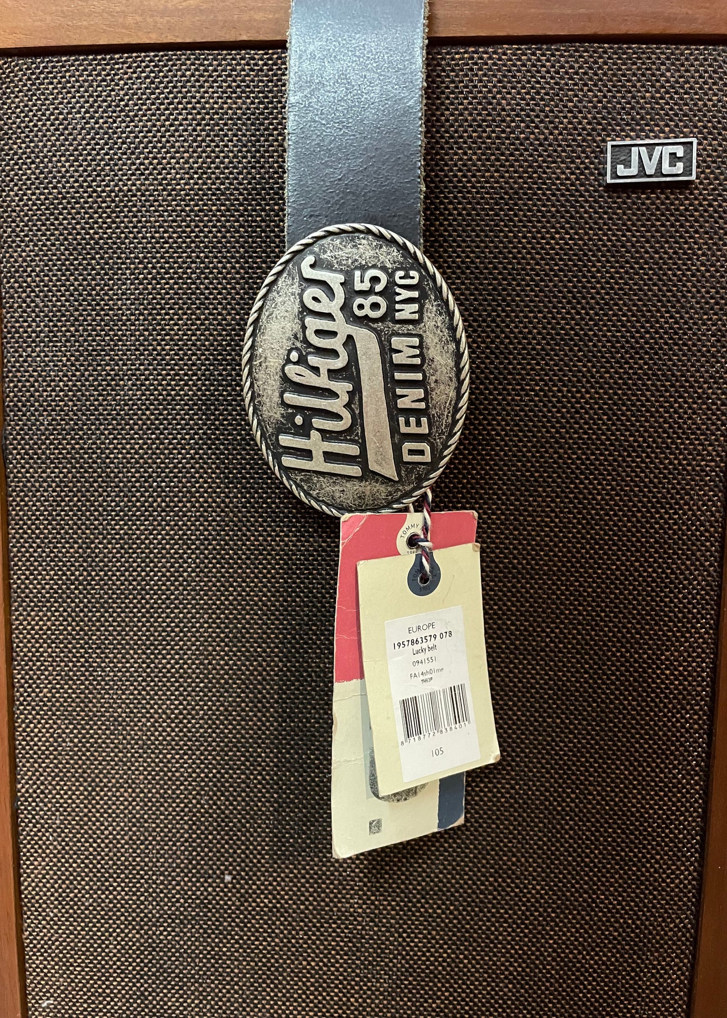 Stock, Δερμάτινη Ζώνη TOMMY HILFIGER σε Μαύρο Χρώμα με Μεταλλική Τόκα