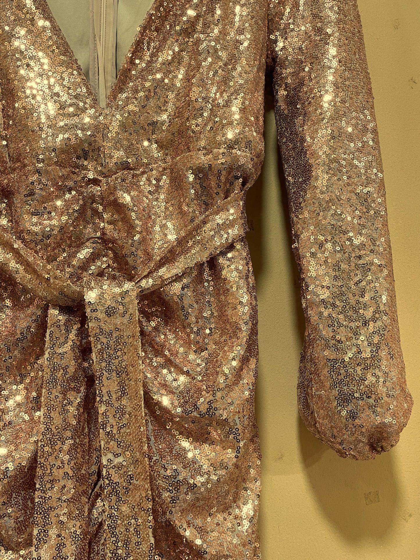 Stock, Αμπιγιέ Φόρεμα με Παγιέτες BOOHOO σε Σομόν χρώμα (XL)