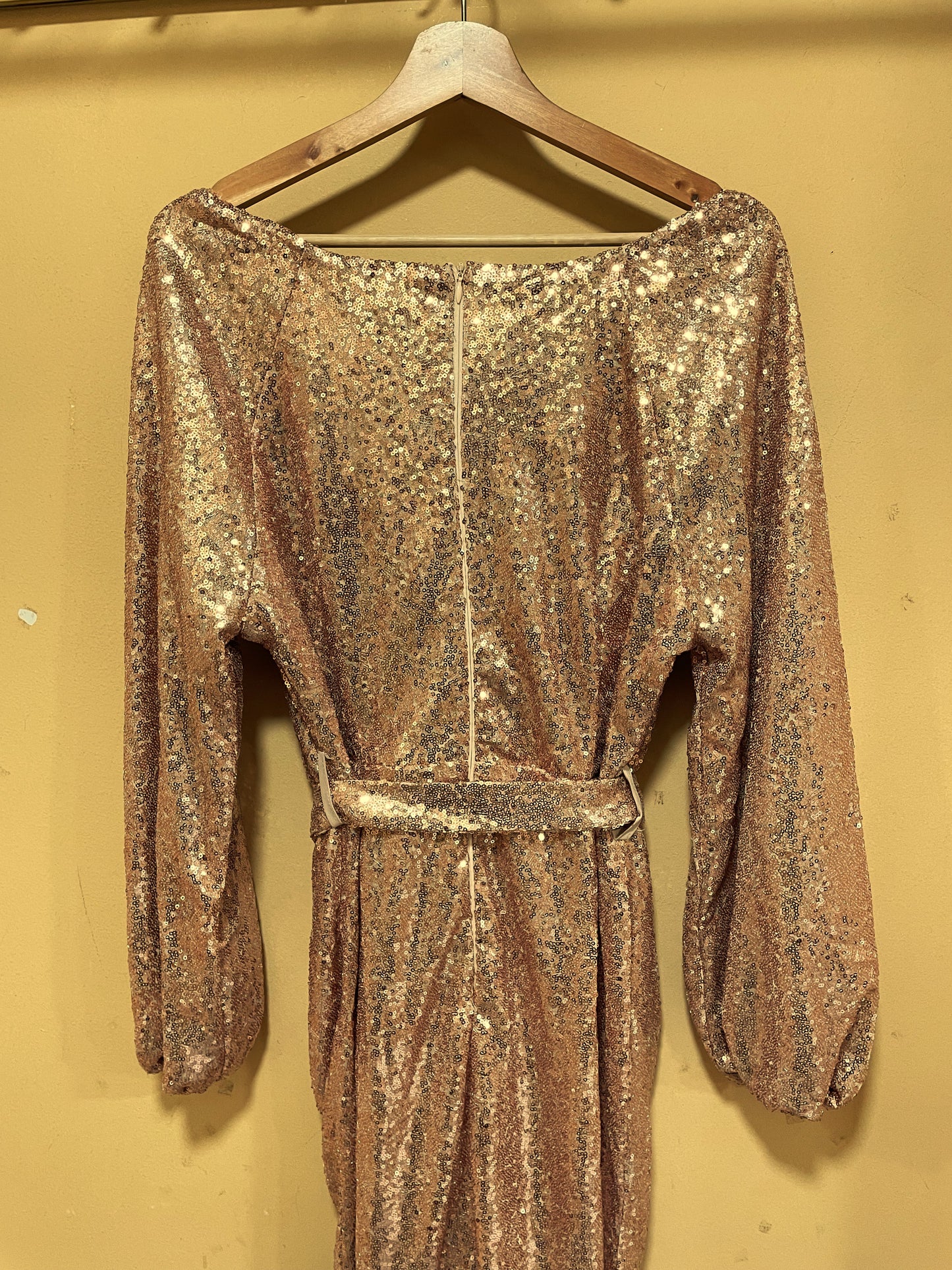 Stock, Αμπιγιέ Φόρεμα με Παγιέτες BOOHOO σε Σομόν χρώμα (XL)