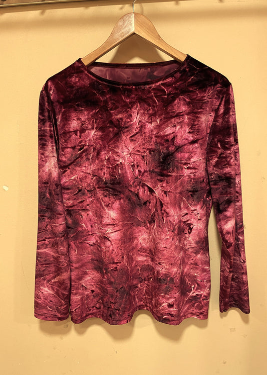 Γυναικεία Μπλούζα από Βελούδο C&A σε Βαθύ, Βυσσινί χρώμα (Medium)