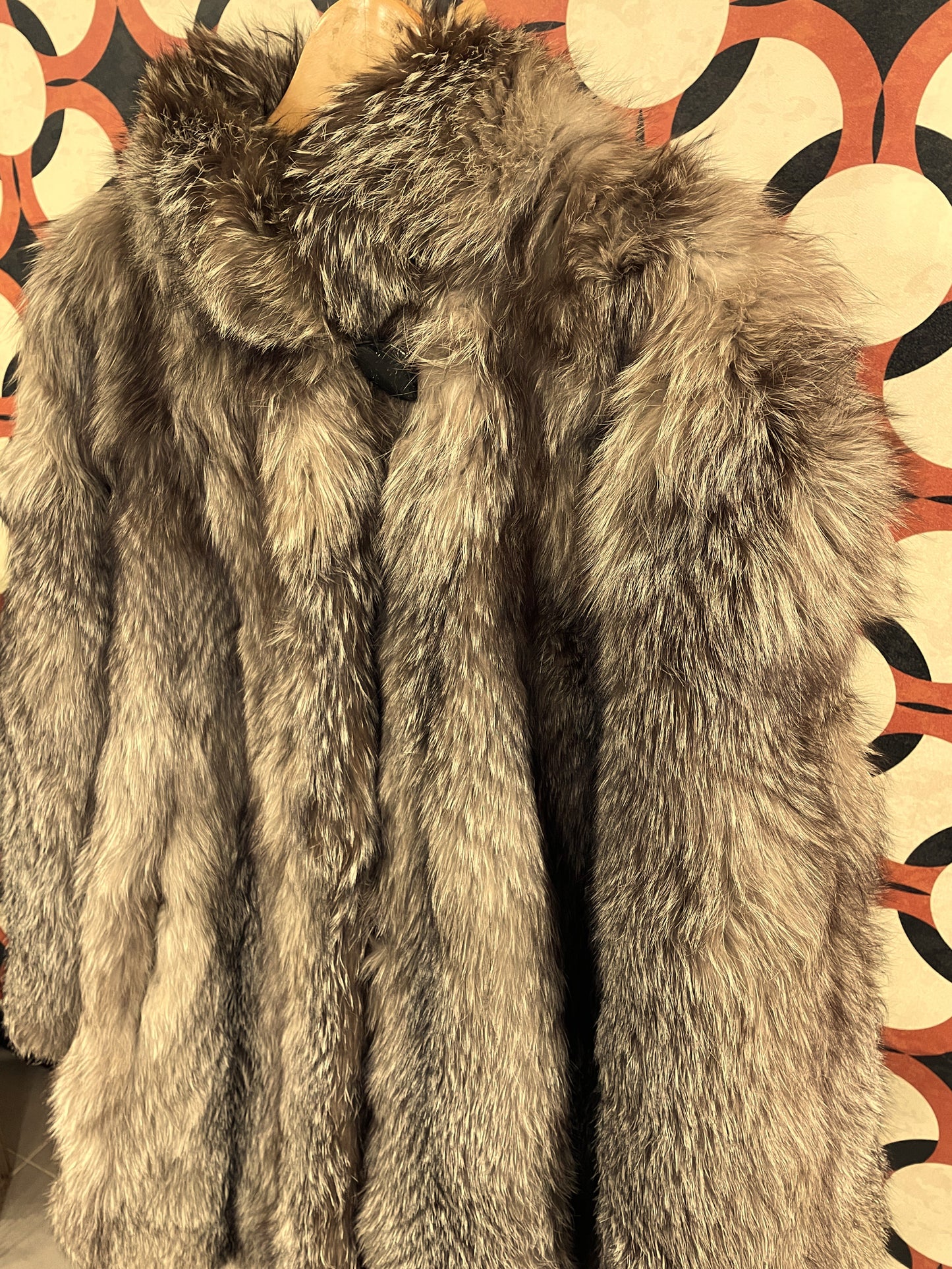 UNIQUE ITEM : Vintage, Φυσική Γούνα σε Καφέ - Μπεζ χρώμα (L/XL)