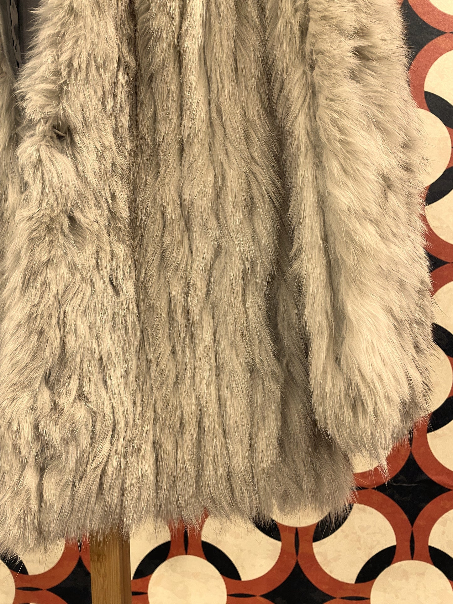 PREMIUM  QUALITY - Vintage, Φυσική Γούνα από Αλεπού SAGA FOX σε Σπασμένο Λευκό-Μπεζ χρώμα (Small)