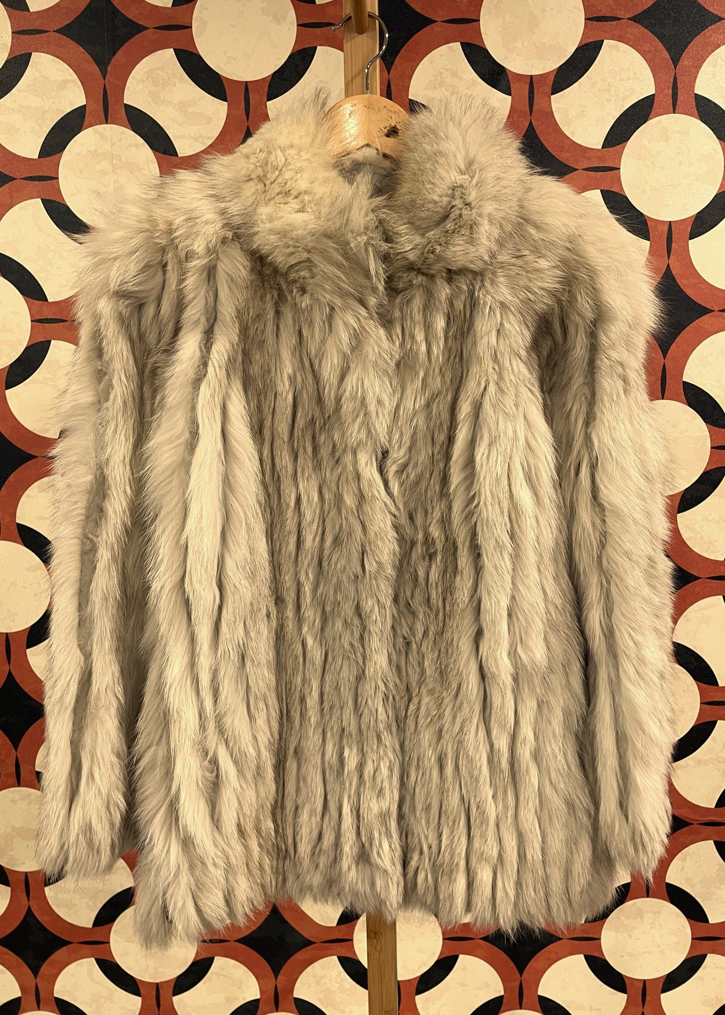 PREMIUM  QUALITY - Vintage, Φυσική Γούνα από Αλεπού SAGA FOX σε Σπασμένο Λευκό-Μπεζ χρώμα