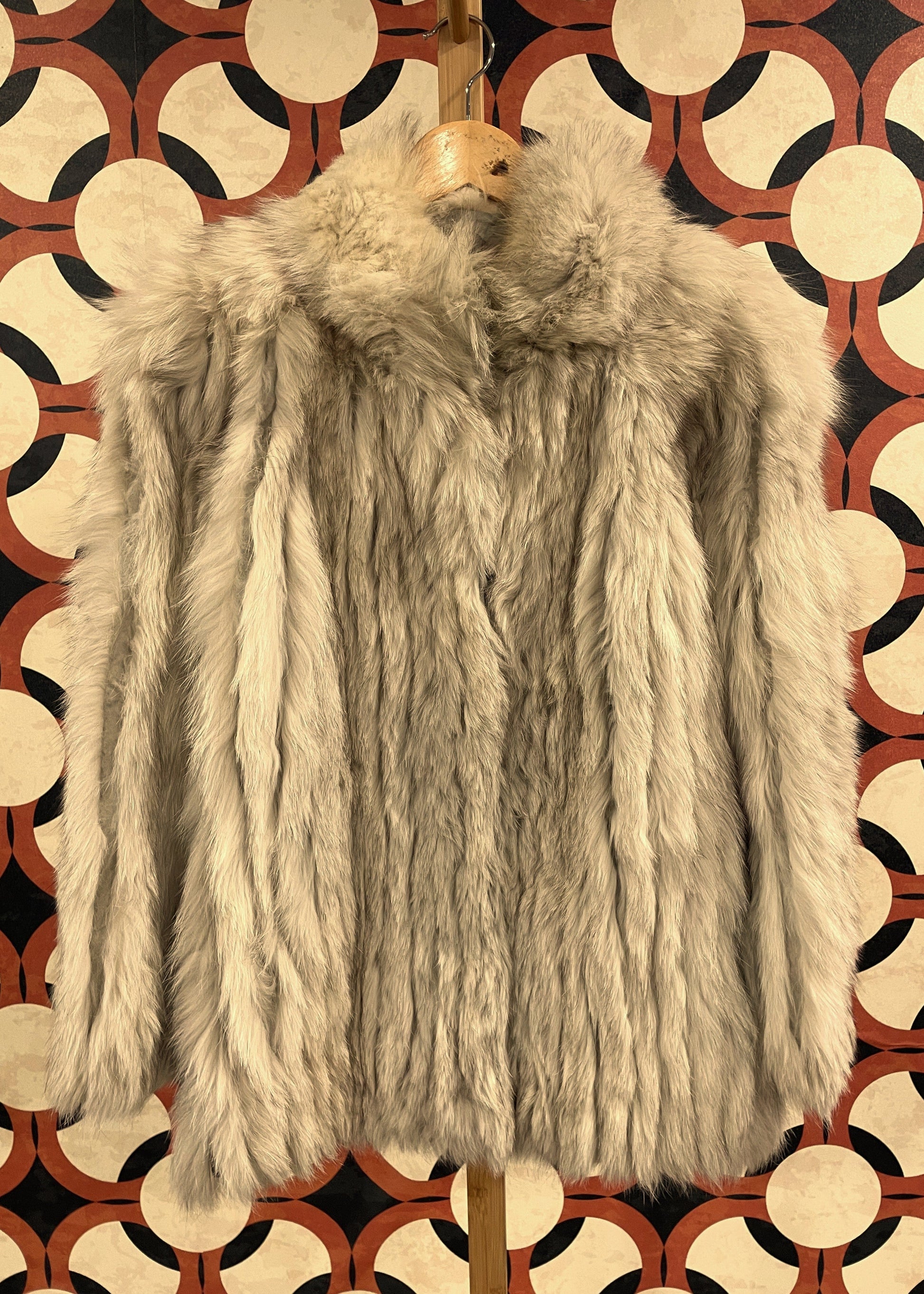 PREMIUM  QUALITY - Vintage, Φυσική Γούνα από Αλεπού SAGA FOX σε Σπασμένο Λευκό-Μπεζ χρώμα