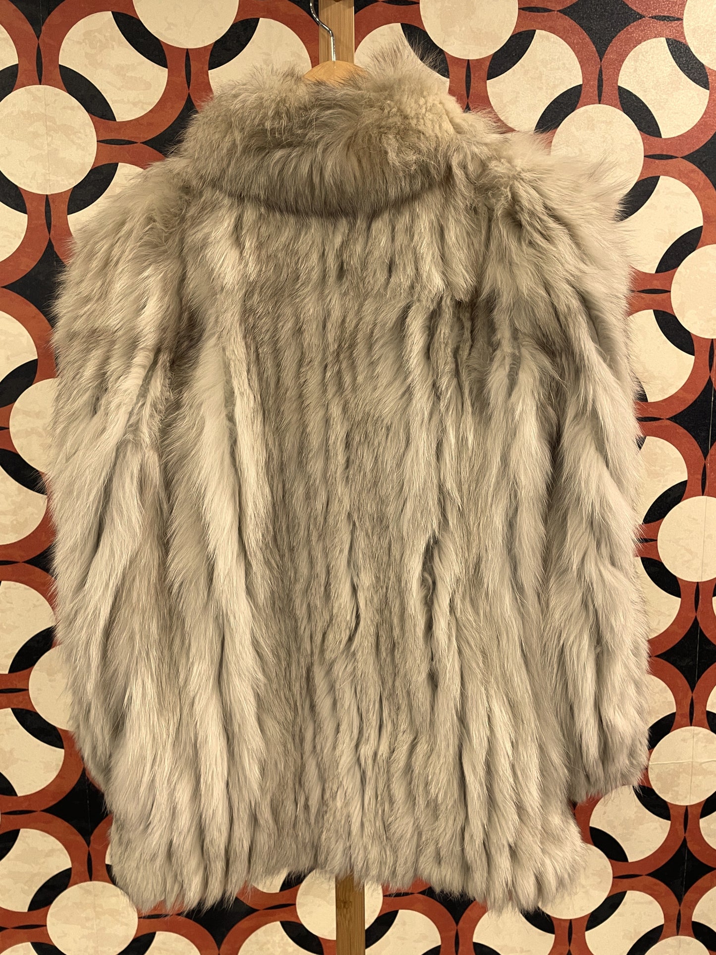 PREMIUM  QUALITY - Vintage, Φυσική Γούνα από Αλεπού SAGA FOX σε Σπασμένο Λευκό-Μπεζ χρώμα (Small)