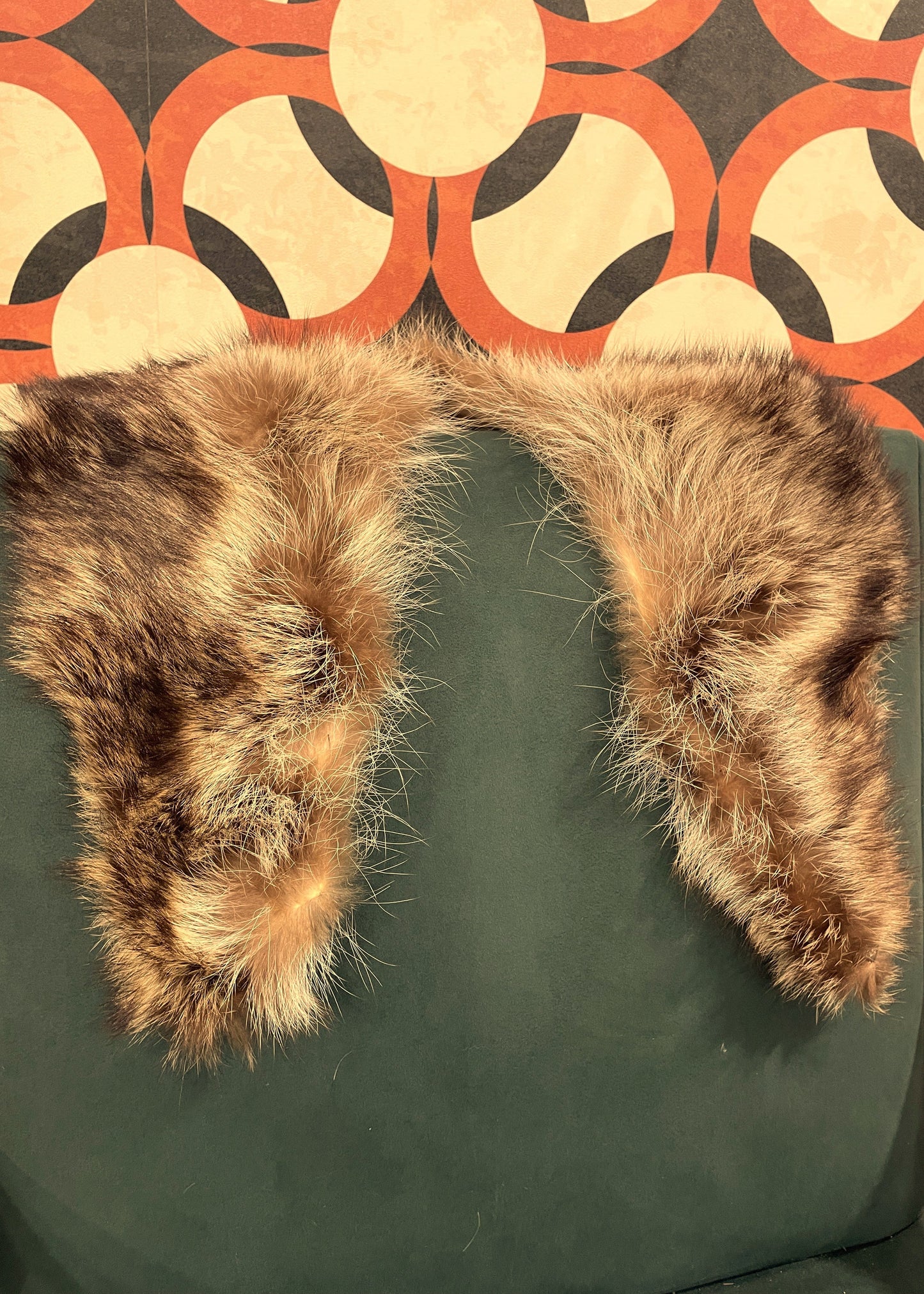 Λαιμός από Φυσική Γούνα σε ζεστό Καφέ - Μπεζ χρώμα