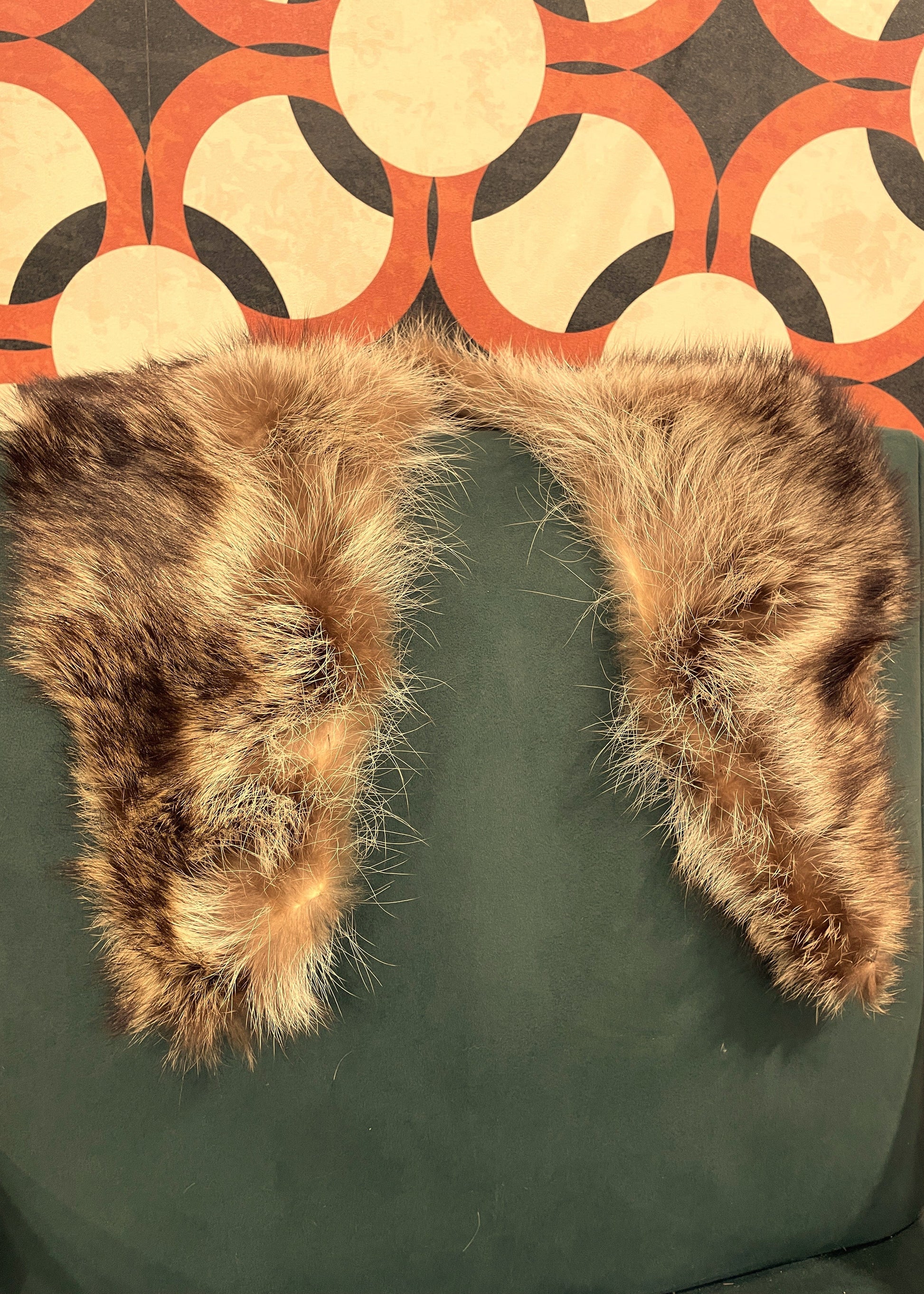 Λαιμός από Φυσική Γούνα σε ζεστό Καφέ - Μπεζ χρώμα