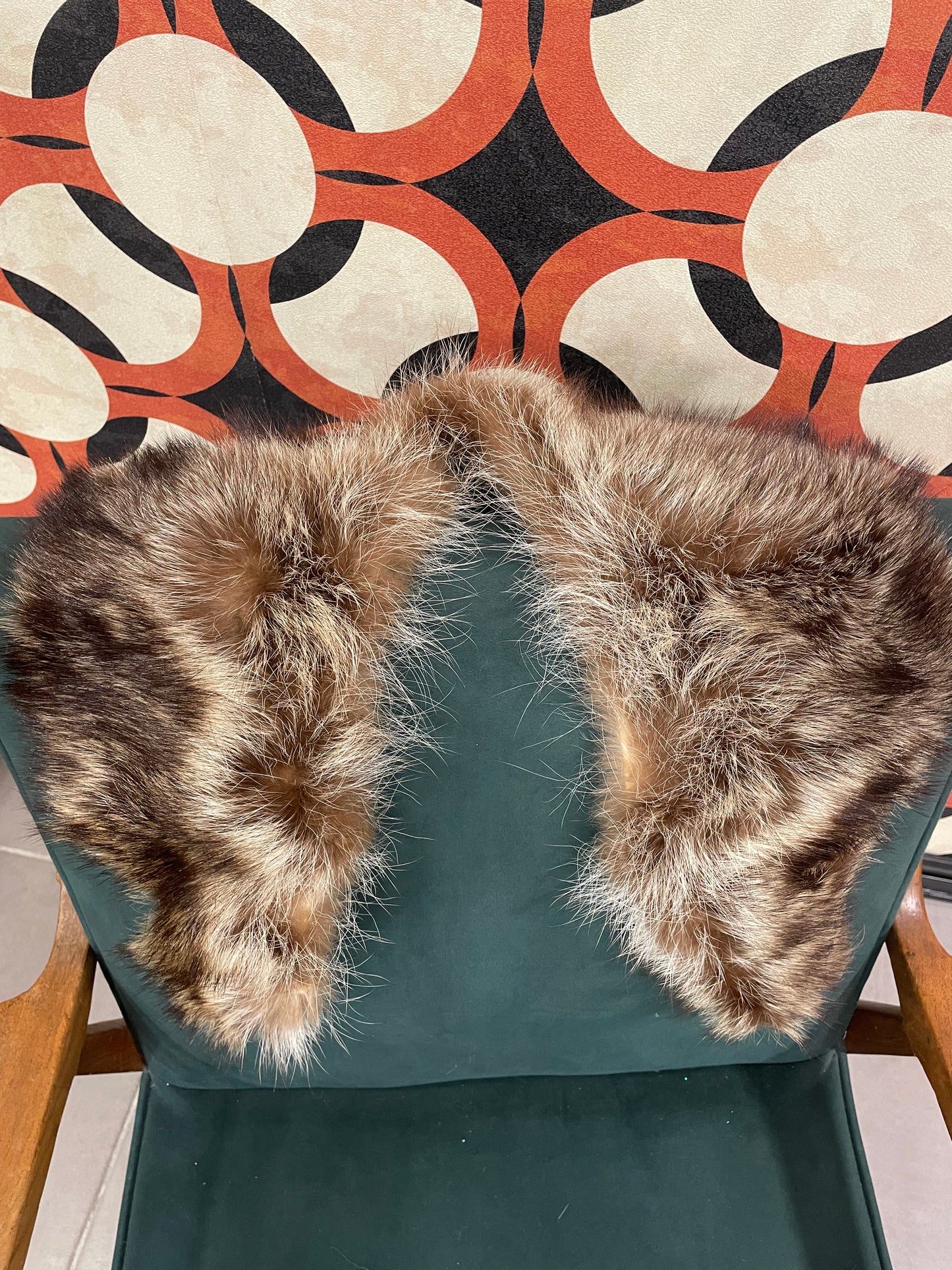 Λαιμός από Φυσική Γούνα σε ζεστό Καφέ - Μπεζ χρώμα