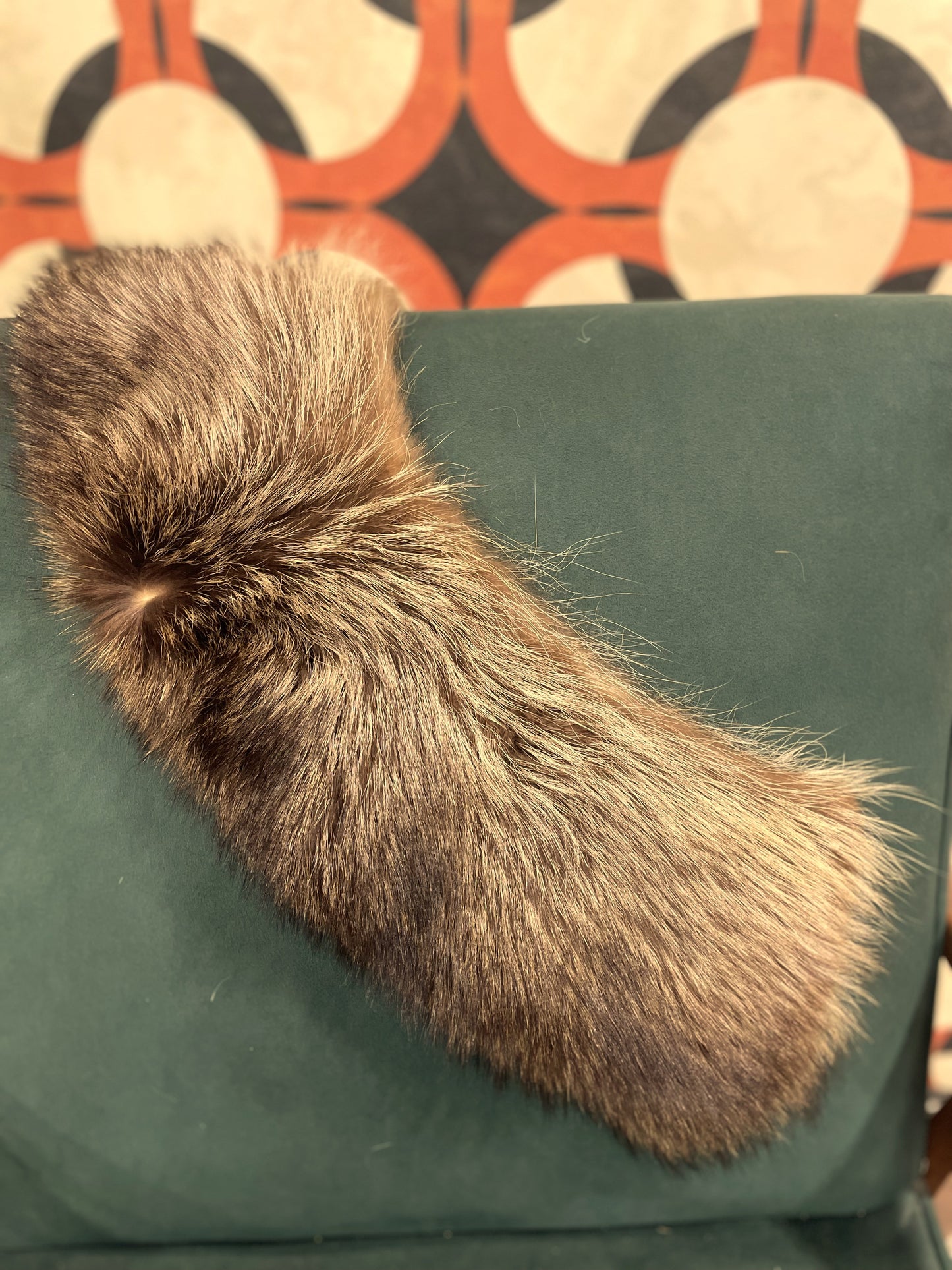 Λαιμός από Φυσική Γούνα σε ζεστό Καφέ - Μπεζ χρώμα