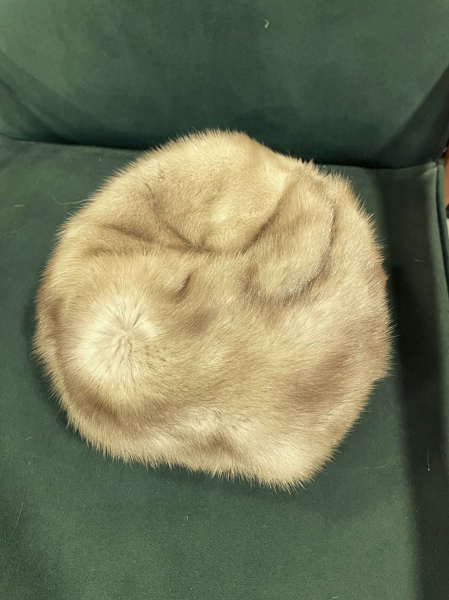 Χειροποίητο, Vintage Καπέλο από Φυσική Γούνα σε Γκρεζ Χρώμα