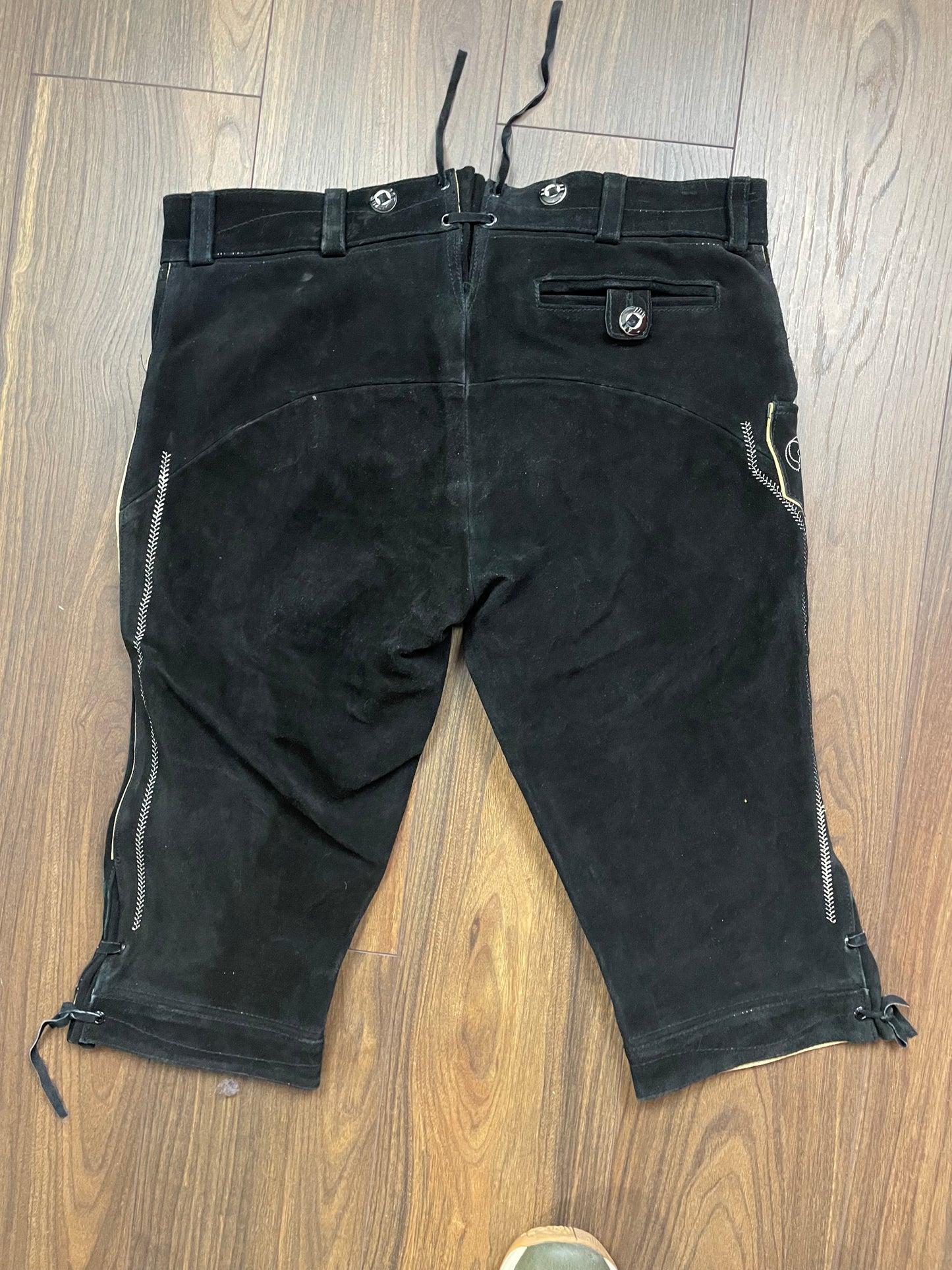 UNIQUE ITEM: Vintage, Καστόρ / Δερμάτινο Γυναικείο Παντελόνι GAUDI LEATHERS σε Σκούρο Καφέ / Μαύρο χρώμα (XL)