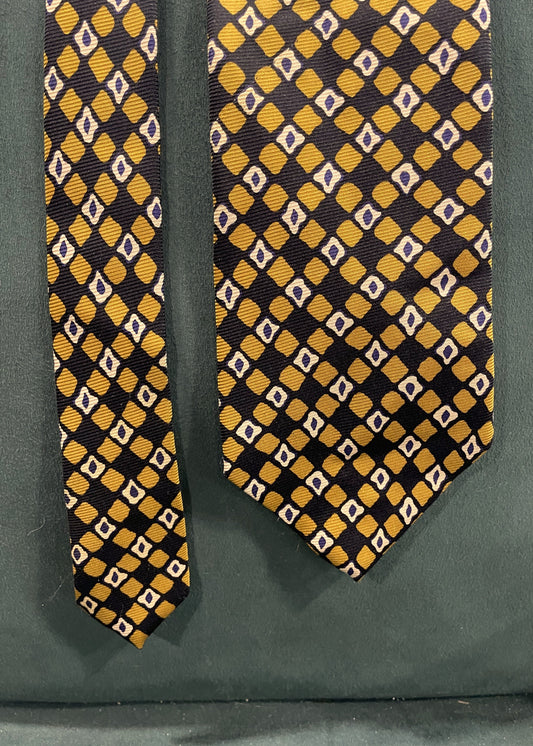 Εμπριμέ Γραβάτα HUGO BOSS σε Μουσταρδί - Μαύρο χρώμα