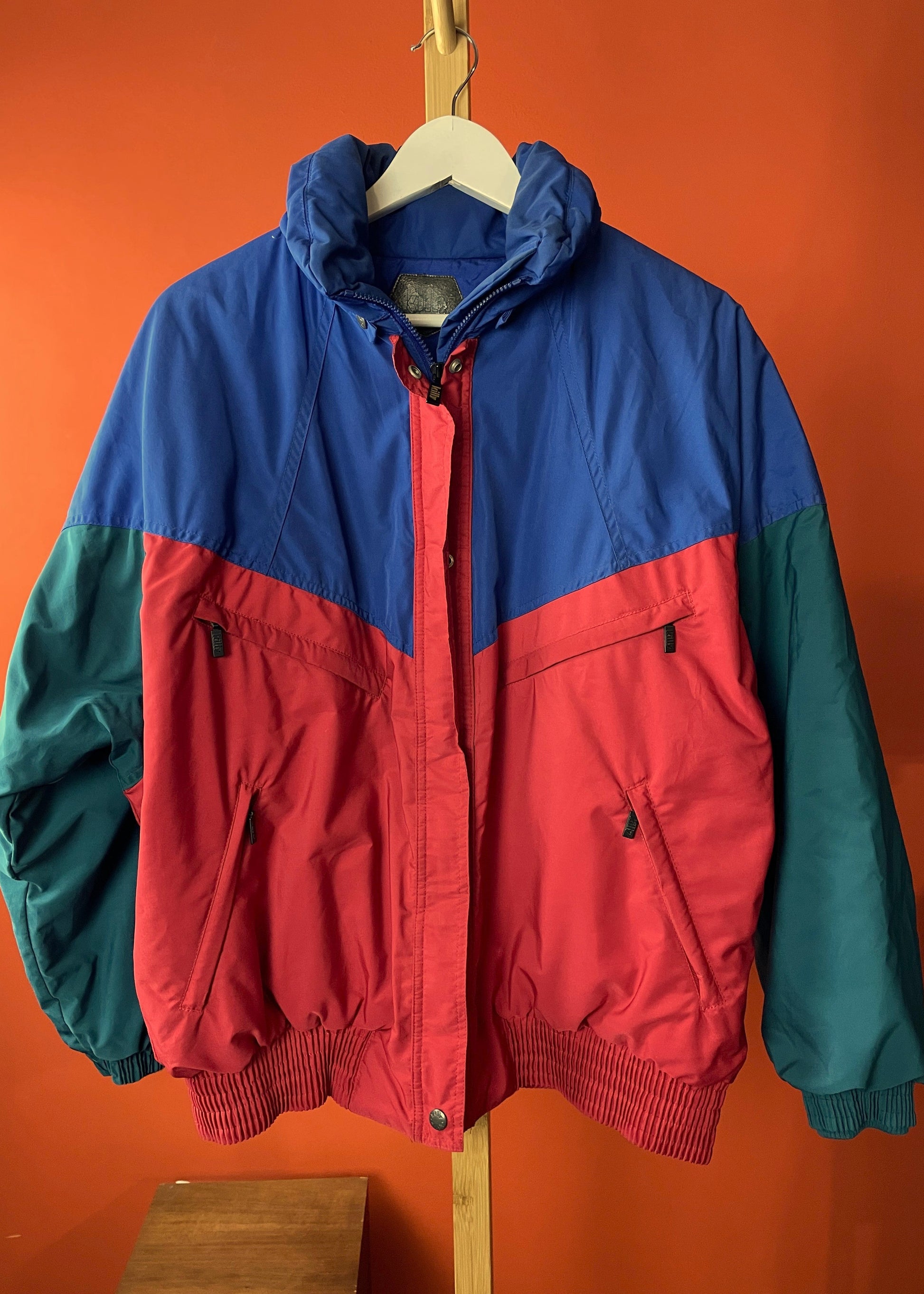 Vintage, 80's Γυναικείο Μπουφάν με κρυφή κουκούλα KILLY FRANCE σε Παστέλ χρώματα