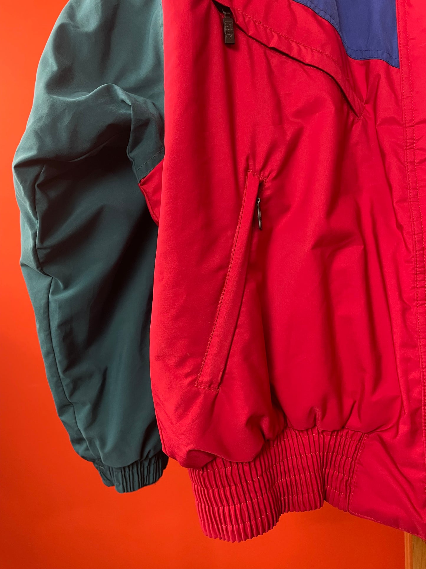 Vintage, 80's Γυναικείο Μπουφάν με κρυφή κουκούλα KILLY FRANCE σε Παστέλ χρώματα (XL)