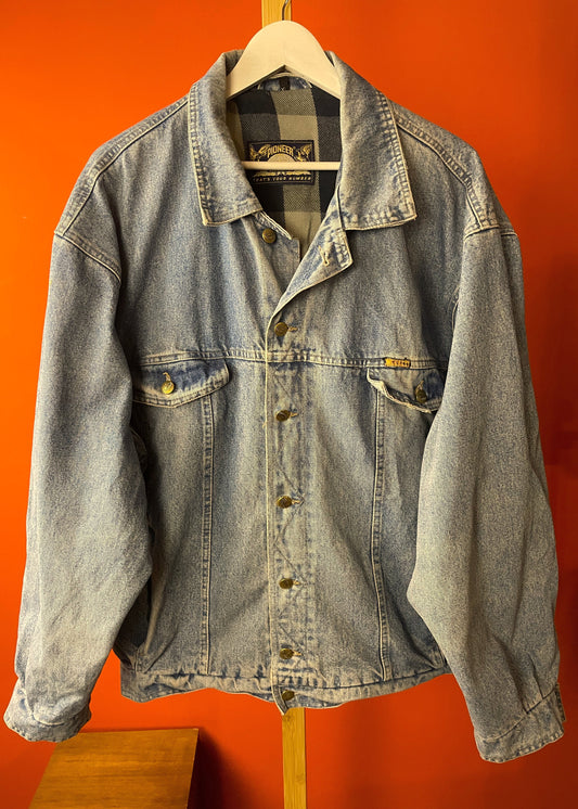 UNIQUE ITEM: Vintage, 90's Ανδρικό Τζιν Τζάκετ PIONEER 300630403 σε Ξεθωριασμένο Denim 