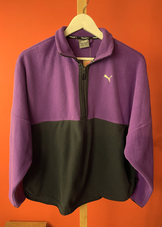 Γυναικεία Φλις Μπλούζα PUMA σε Μωβ - Μαύρο χρώμα