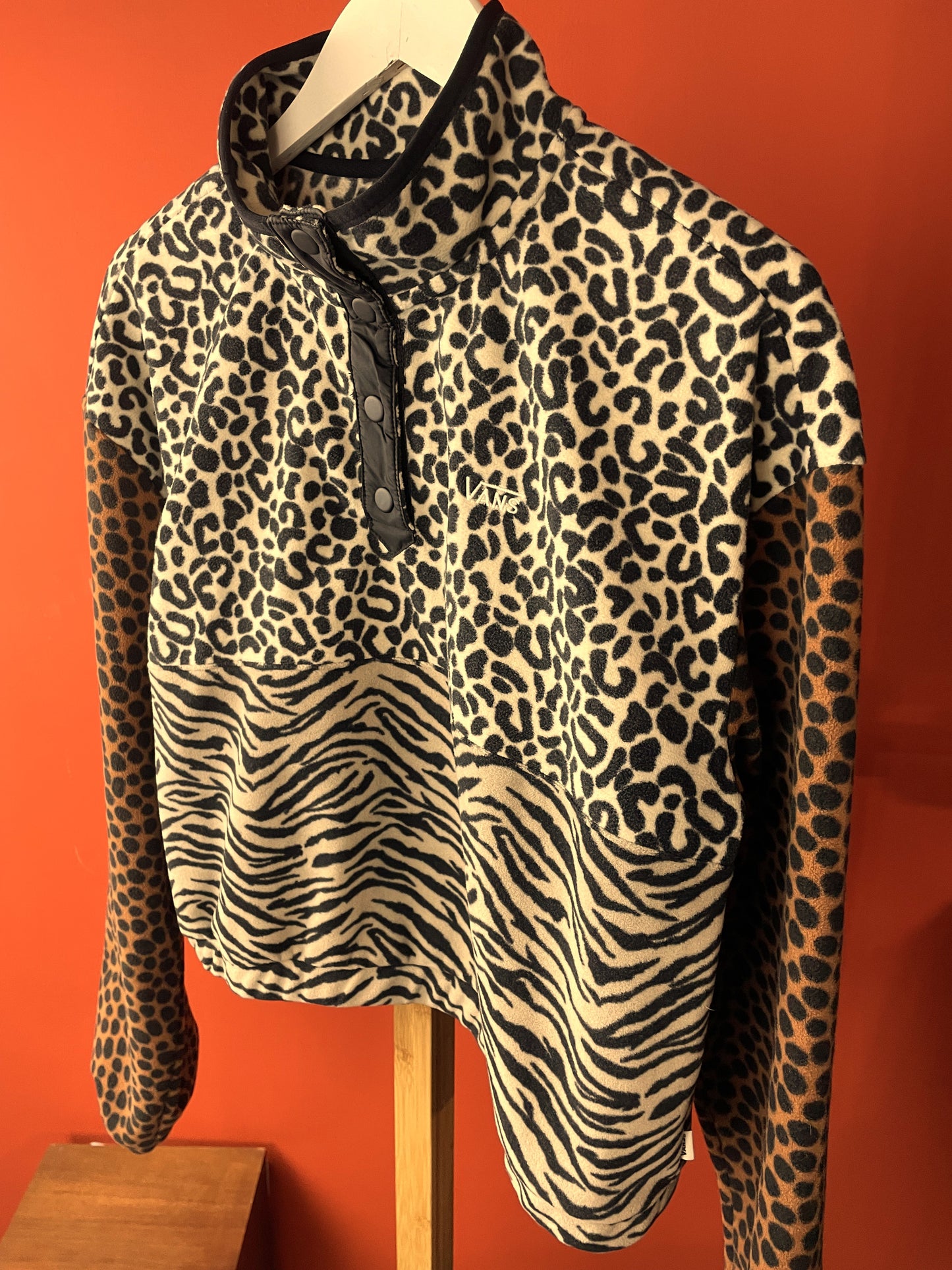 Animal Print, Γυναικεία Φλις Μπλούζα VANS (M - Σχετικά στενή γραμμή)