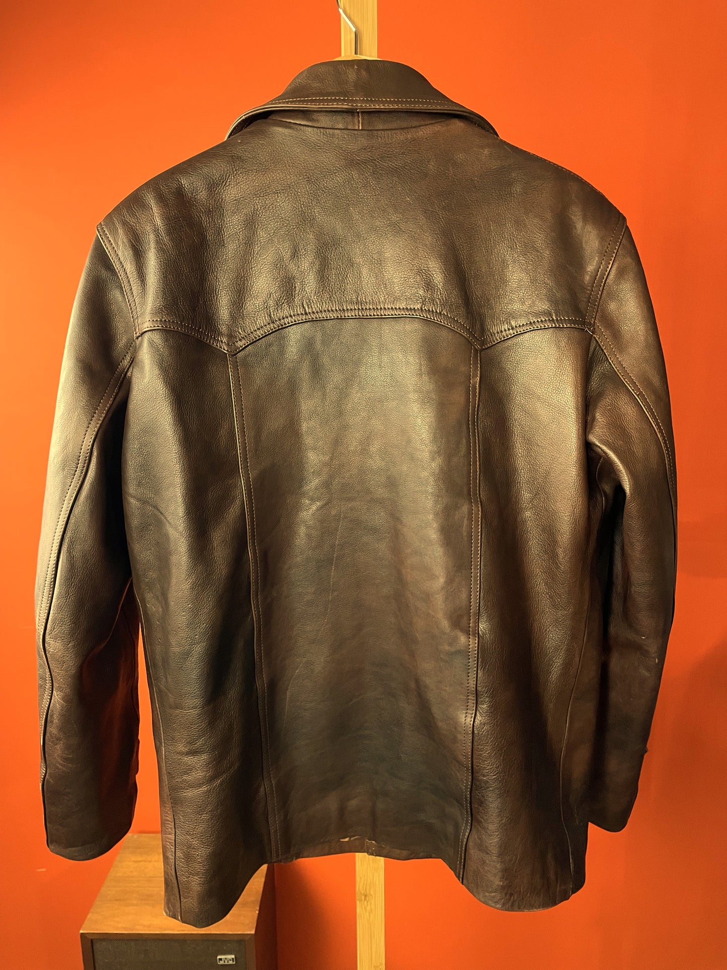 Δερμάτινο Ανδρικό Τζάκετ CHARLIE LONDON σε Σκούρο Καφέ χρώμα (Medium)