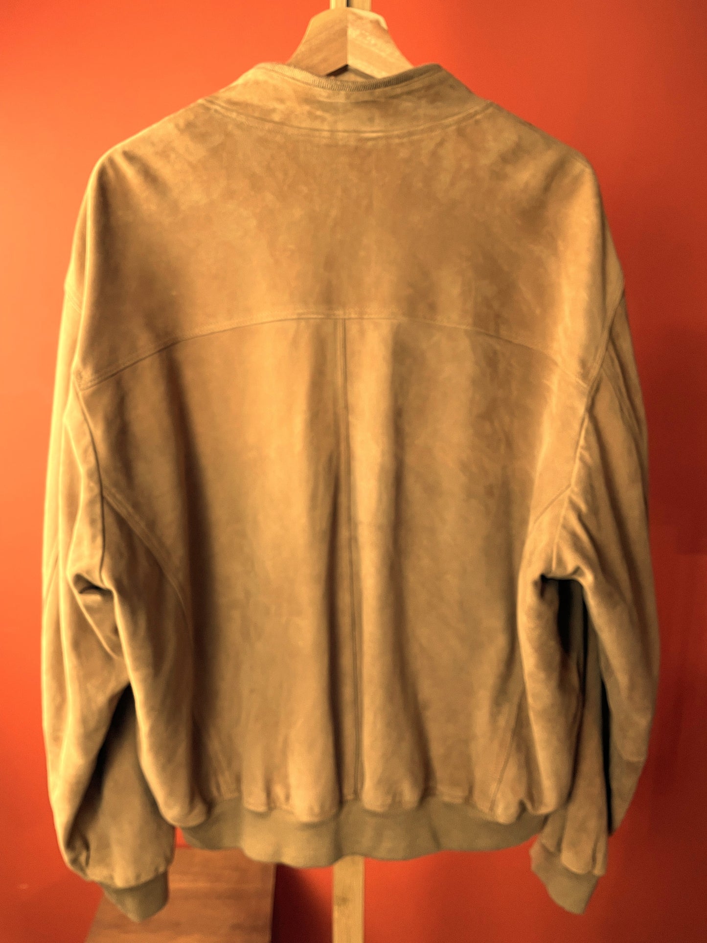 Δερμάτινο / Σουέτ Ανδρικό Τζάκετ σε Καμηλό χρώμα (XL)