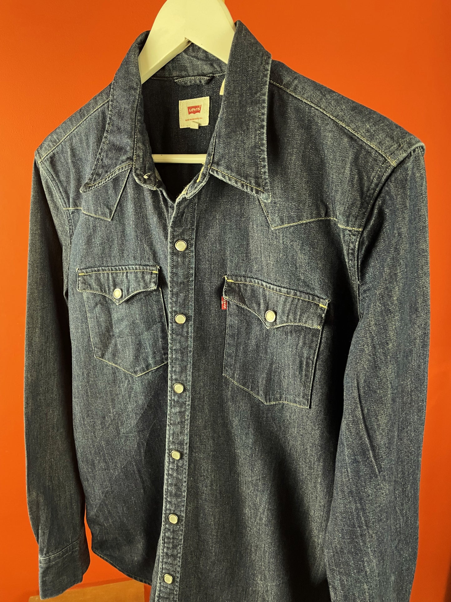 Ανδρικό Τζιν Πουκάμισο LEVI'S σε Σκούρο Μπλε Denim (Small)