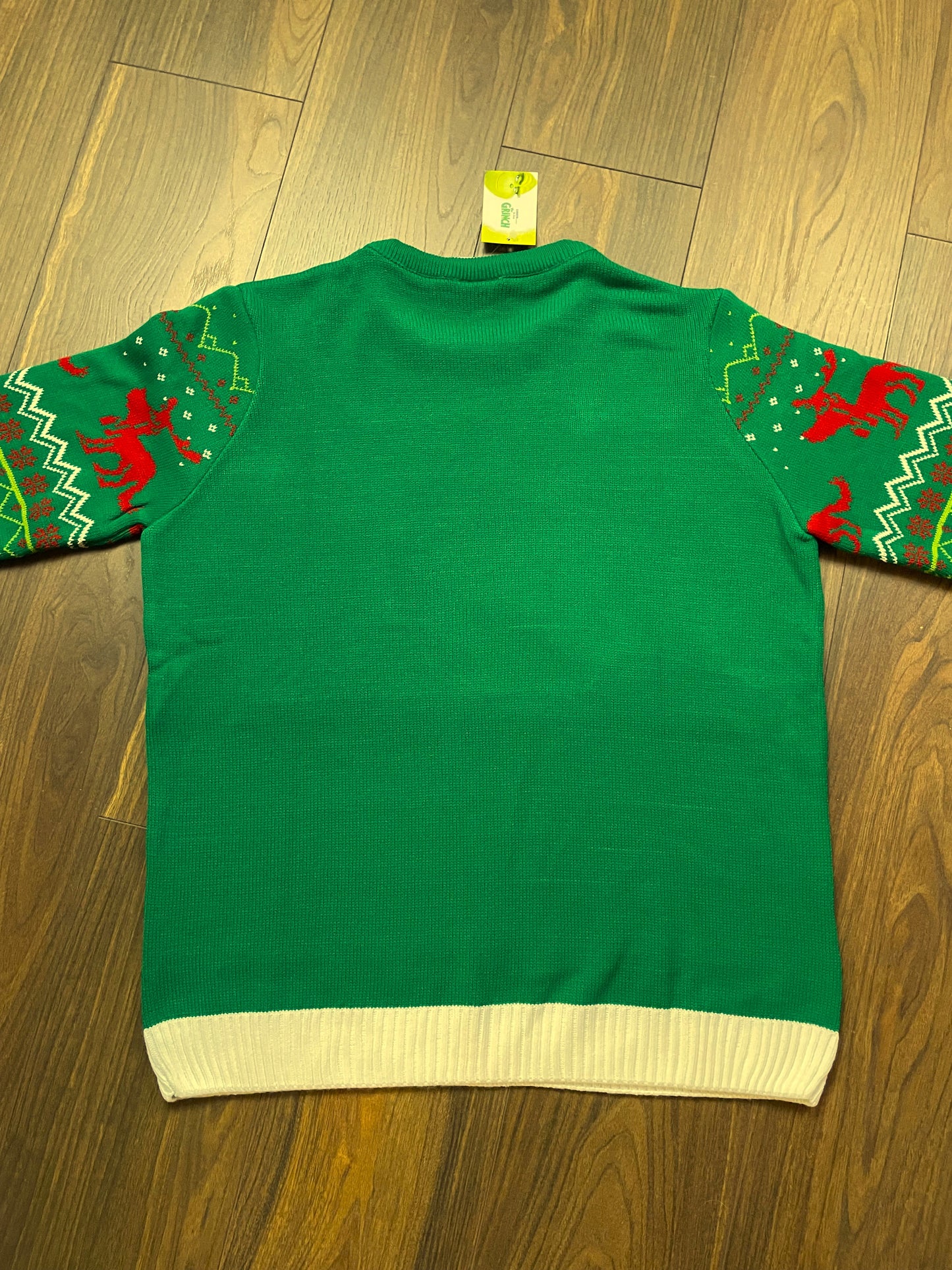 Stock, Χριστουγεννιάτικη, Πλεκτή Μπλούζα/Πουλόβερ GRINCH σε Πράσινο Χρώμα (L/XL)