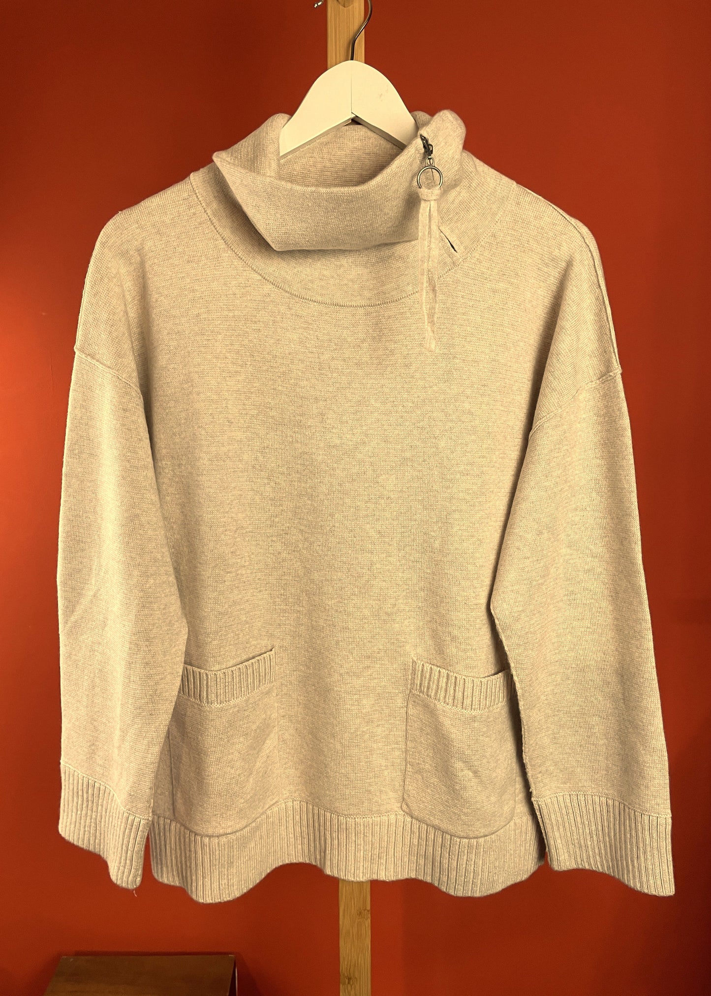 Γυναικεία Πλεκτή Μπλούζα/ Πουλόβερ OUI σε Nude χρώμα (M/L)