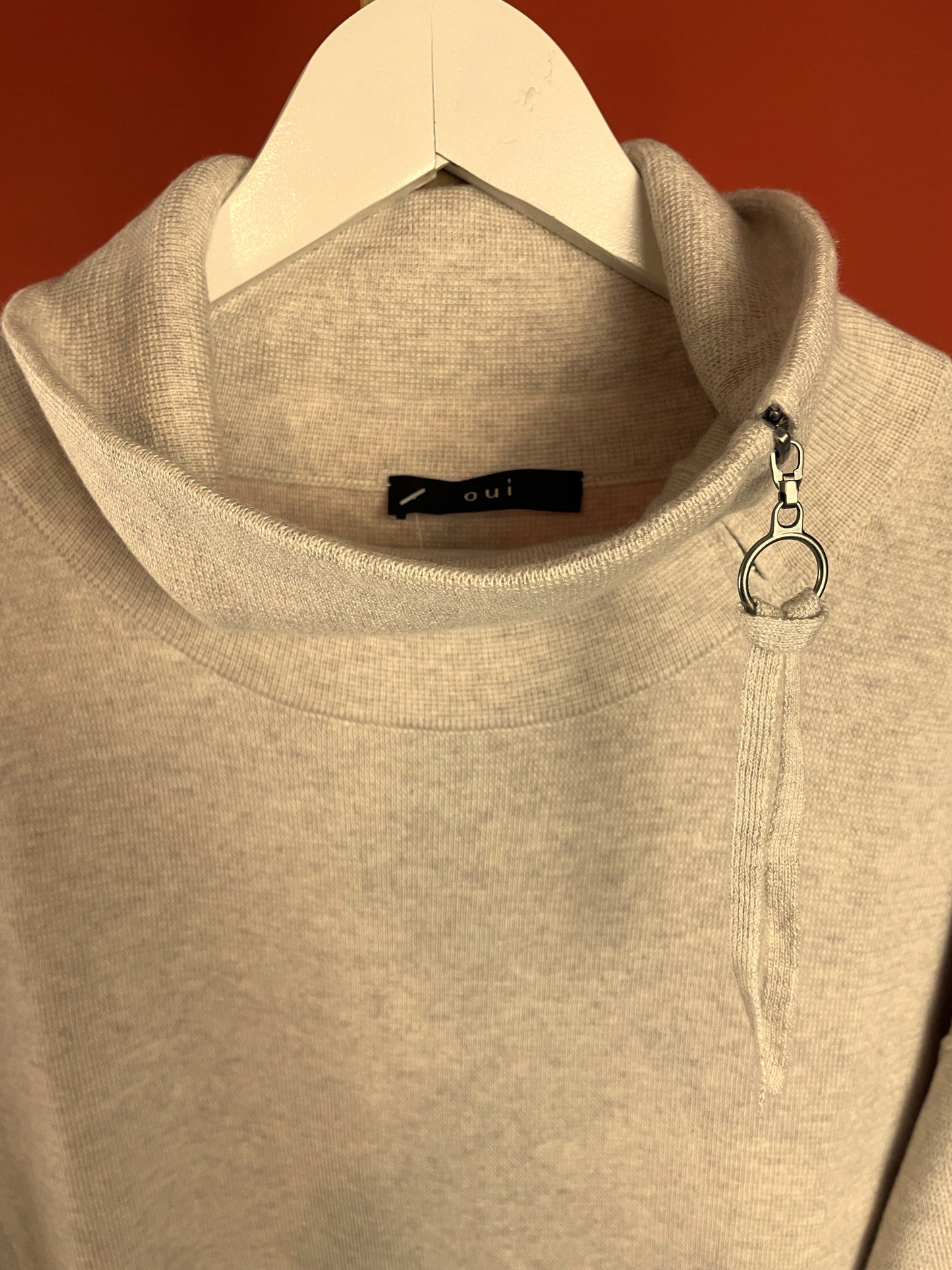 Γυναικεία Πλεκτή Μπλούζα/ Πουλόβερ OUI σε Nude χρώμα (M/L)