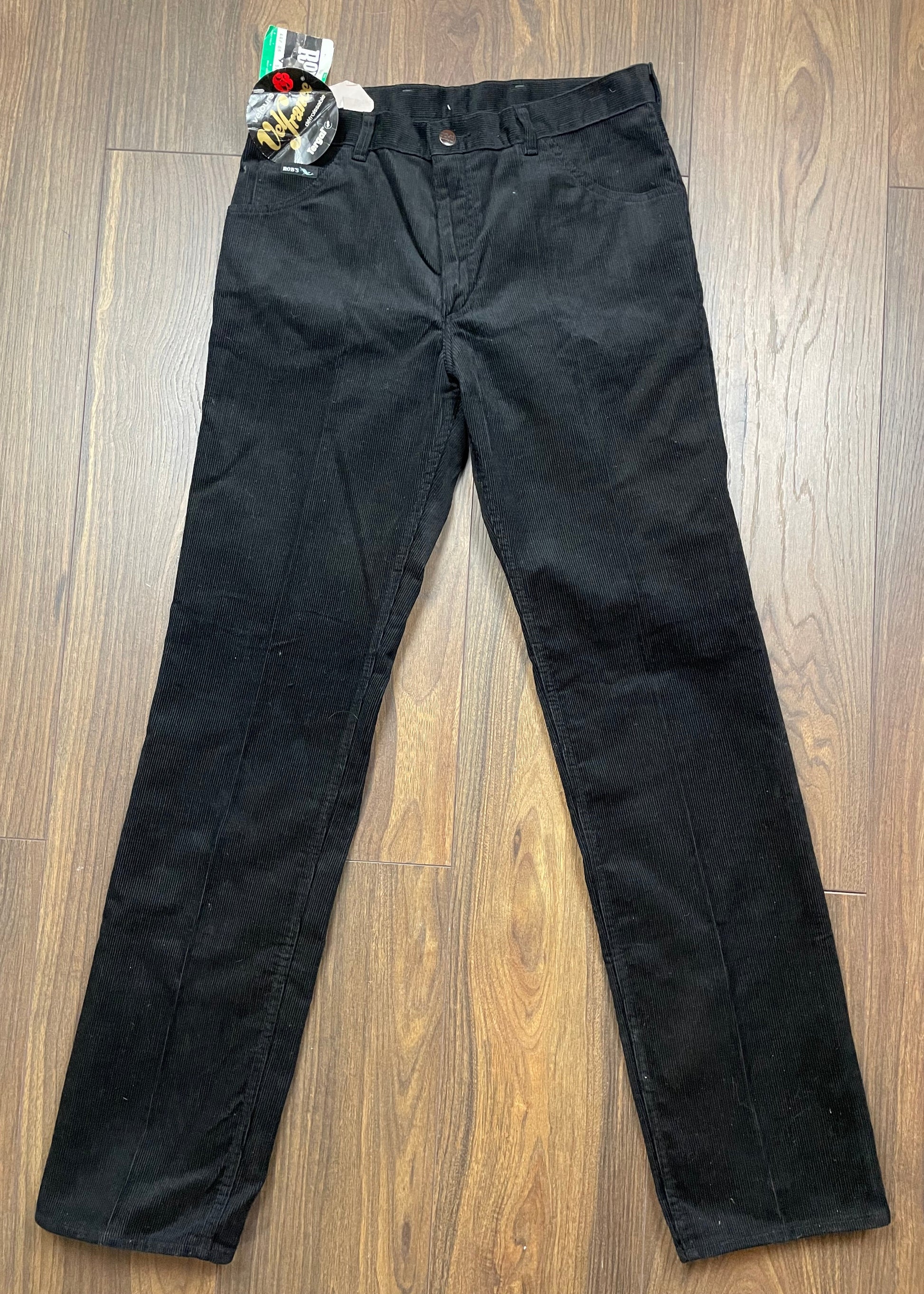 Stock, Κοτλέ Γυναικείο Παντελόνι ROB'S JEANS σε Μαύρο χρώμα