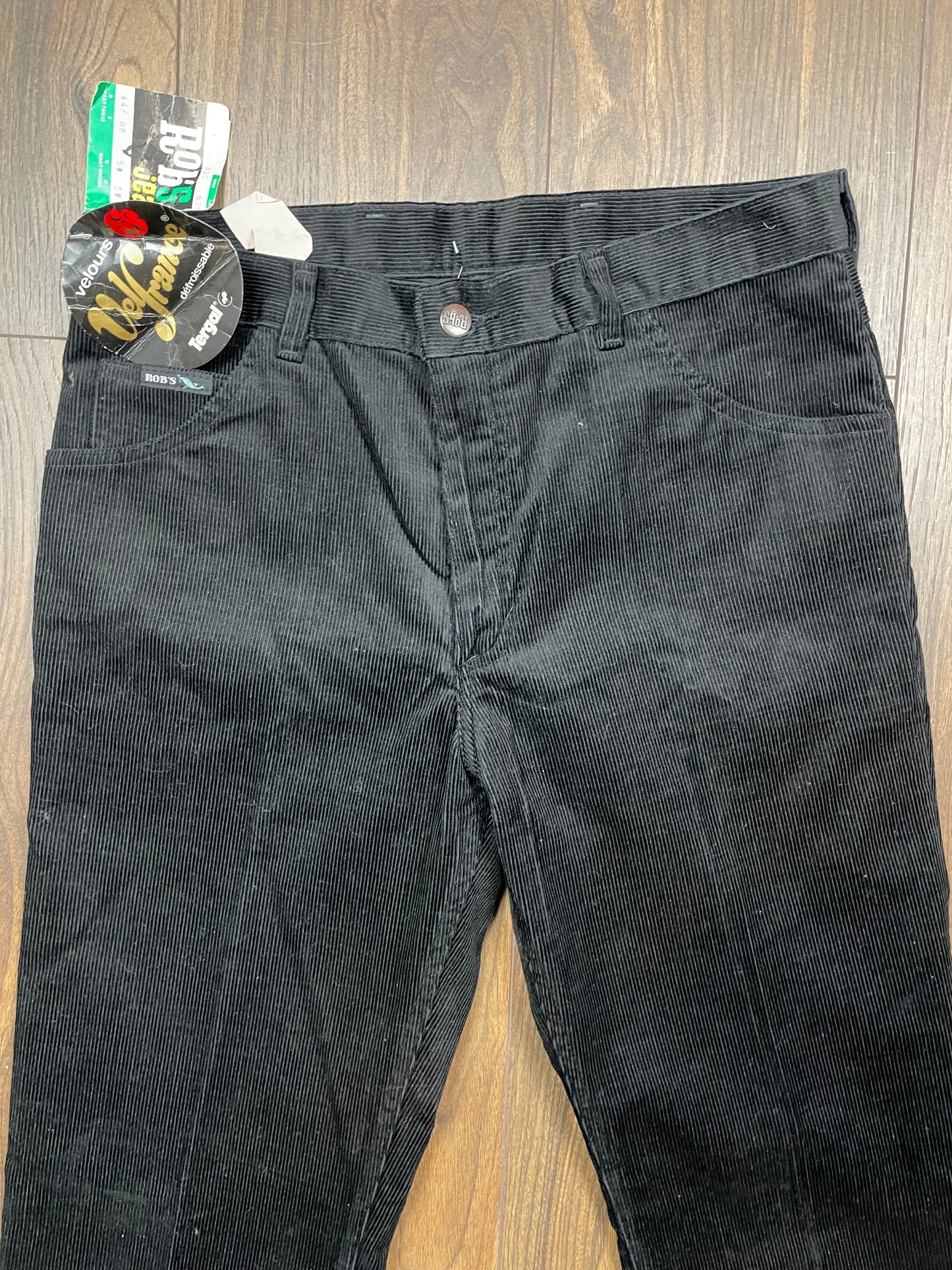 Stock, Κοτλέ Γυναικείο Παντελόνι ROB'S JEANS σε Μαύρο χρώμα (Medium)