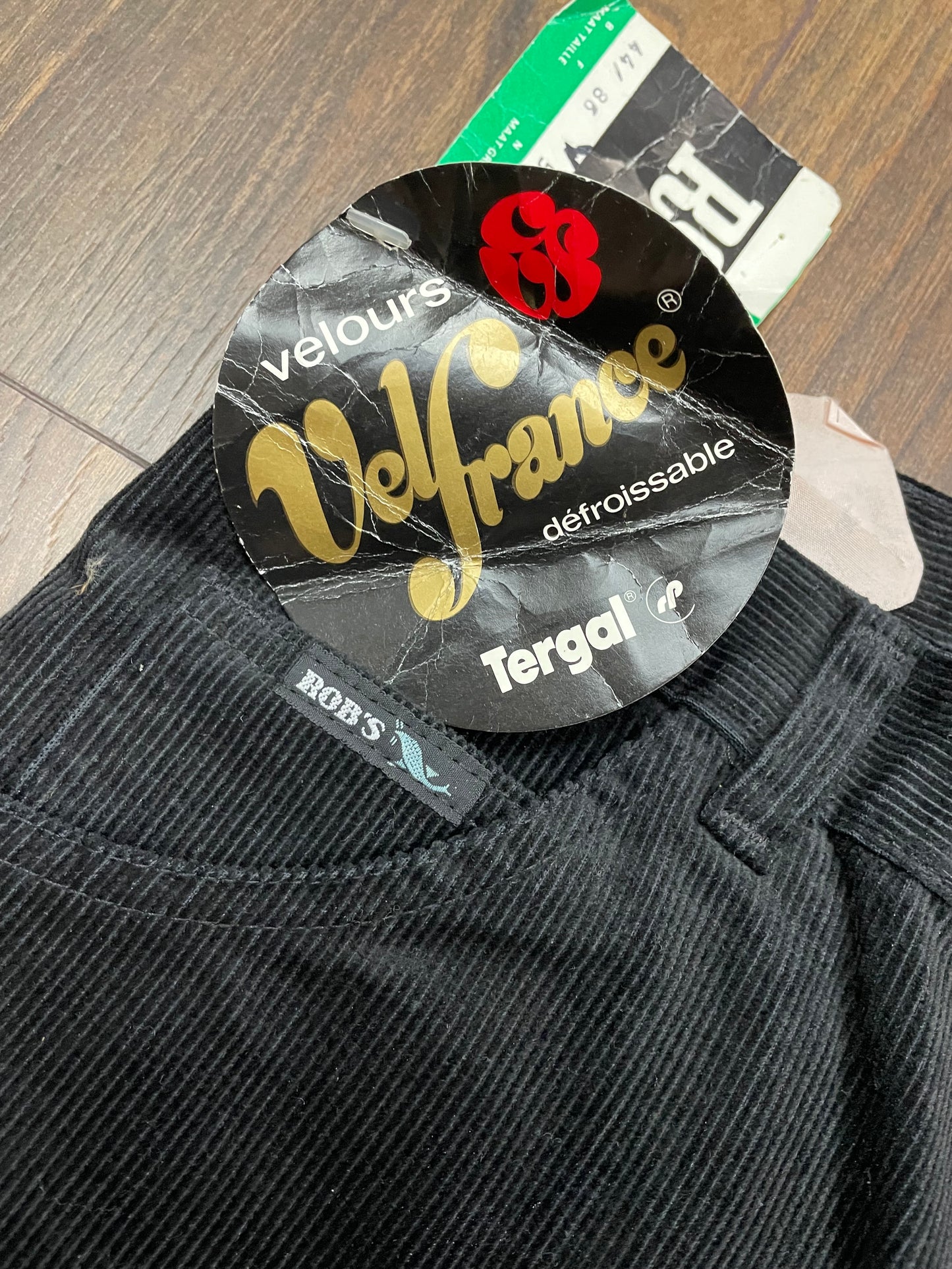 Stock, Κοτλέ Γυναικείο Παντελόνι ROB'S JEANS σε Μαύρο χρώμα (Medium)