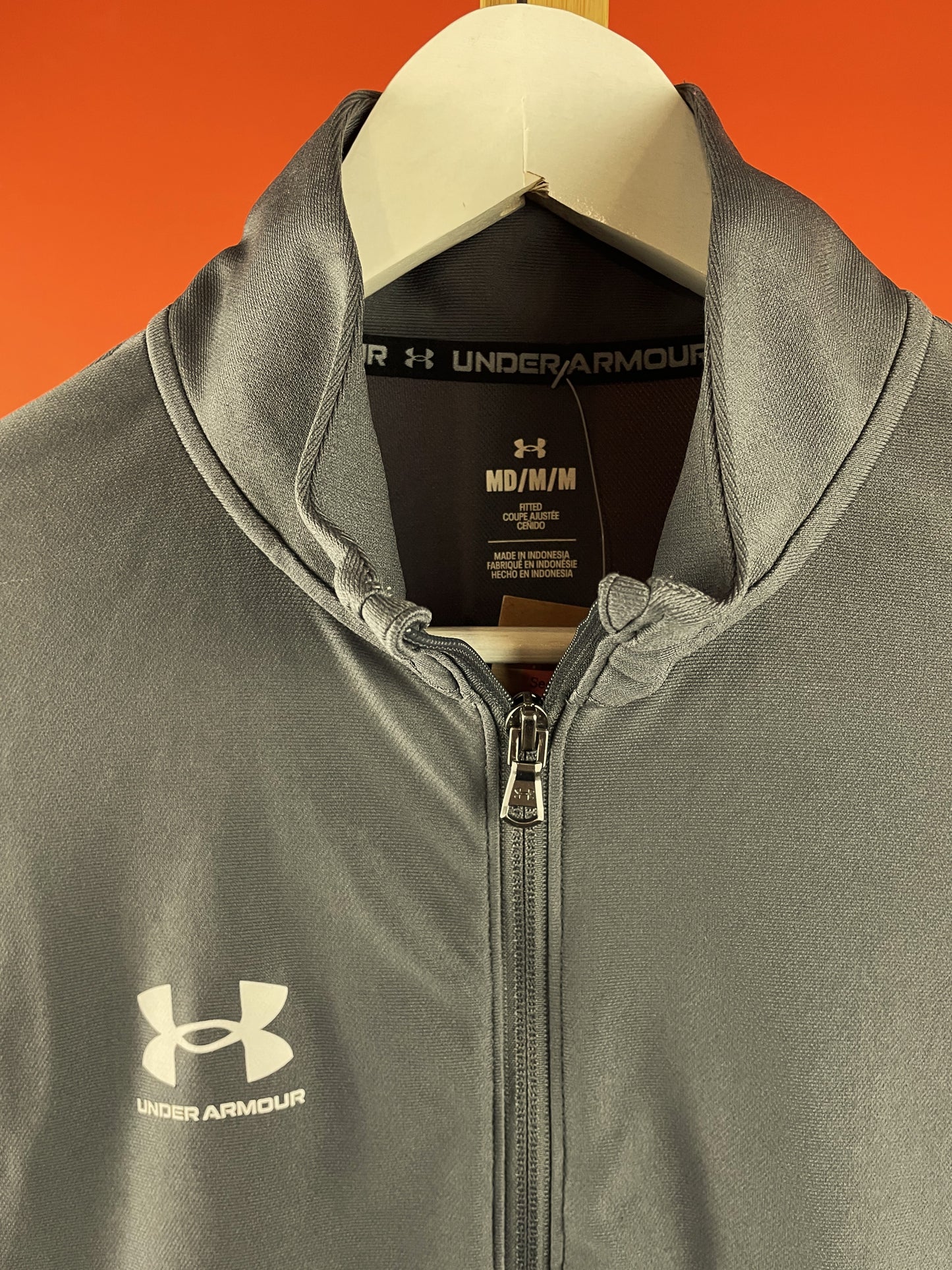 Ανδρική Αθλητική Ζακέτα UNDER ARMOUR Fitted σε Γκρι χρώμα (Εφαρμοστό M / Άνετο S)
