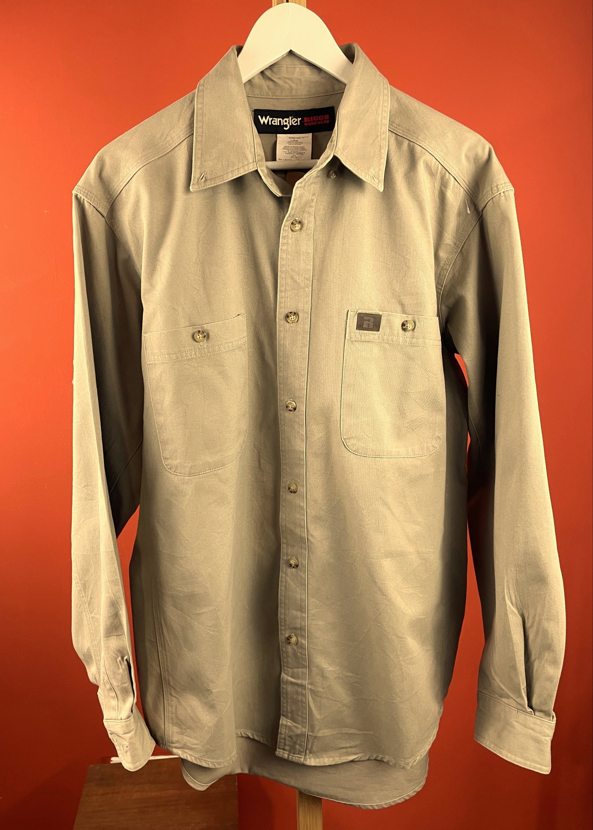 Ανδρικό Πουκάμισο WRANGLER Riggs Workwear σε Καφέ της Μόκας (Medium)
