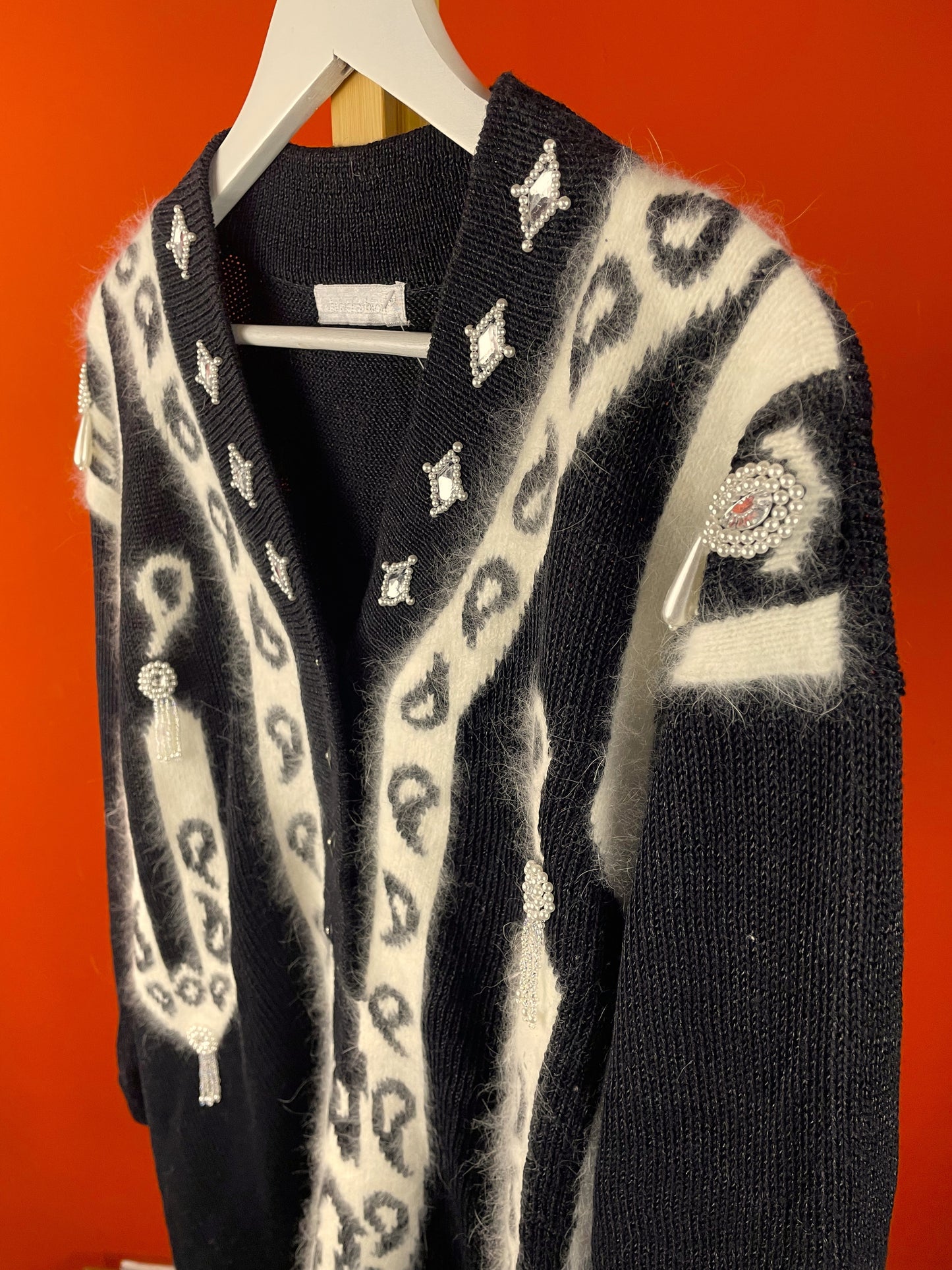 Vintage, Γυναικεία Πλεκτή Μπλούζα/ Πουλόβερ EXCLUSIVE FASHION σε Μαύρο χρώμα (Large)