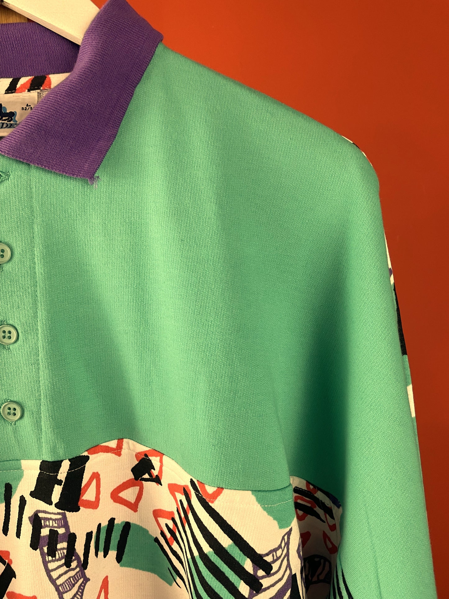 Vintage, Oversized, 80's Φούτερ Μπλούζα RODEO σε Βεραμάν χρώμα (Καλύπτει άνετα έως και Γυναικείο 2XL και Ανδρικό XL)